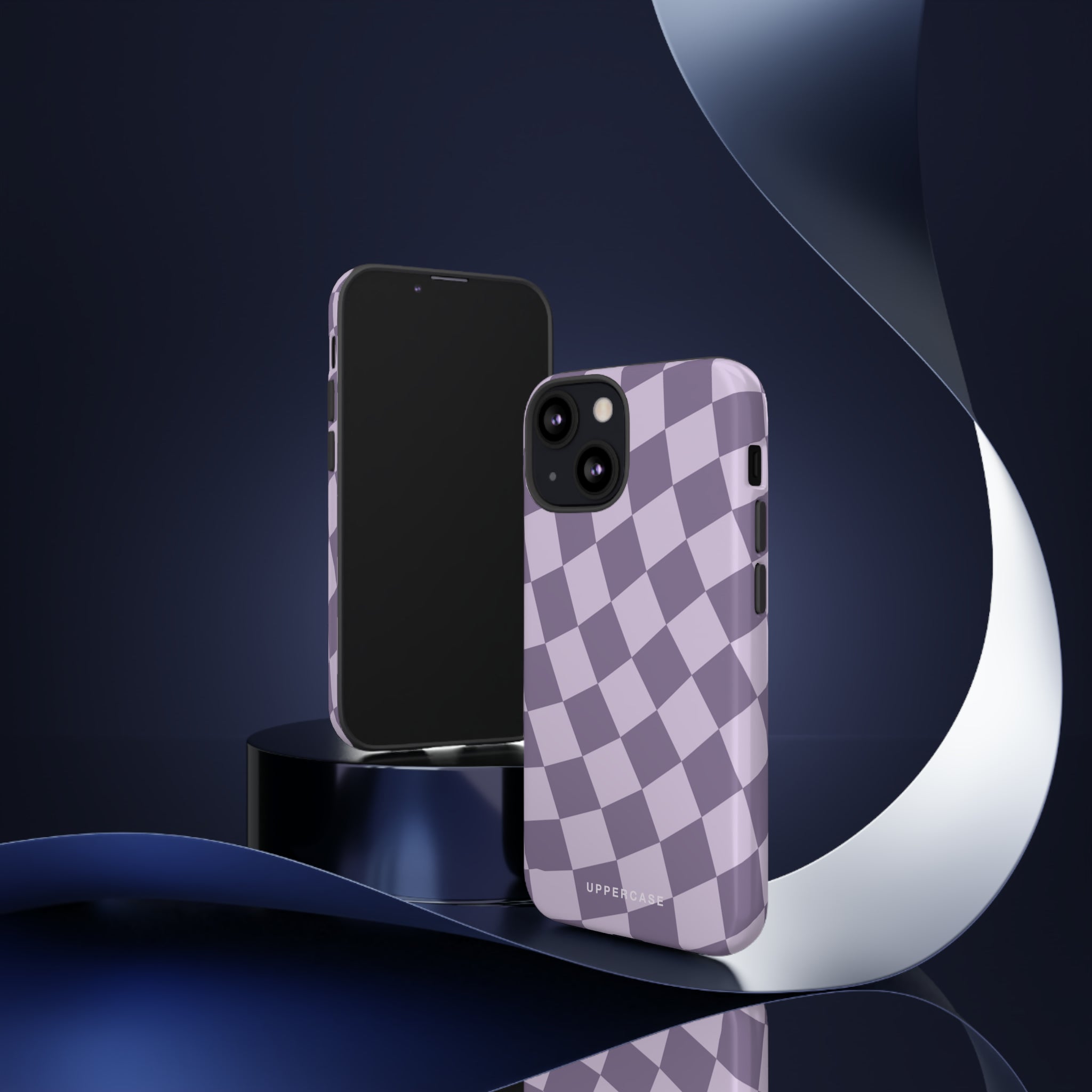 Wavy Check - Lavender and Mauve Purple - Strong Case