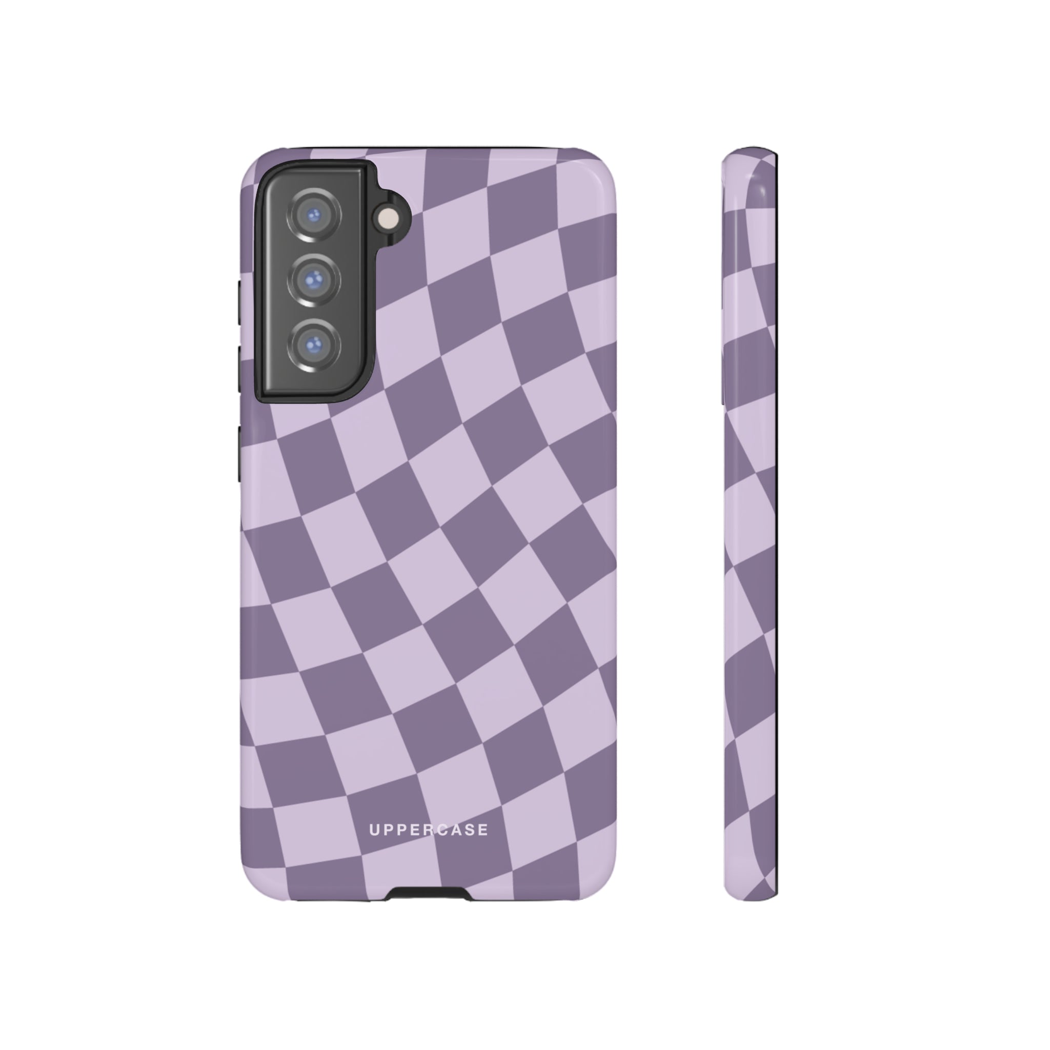 Wavy Check - Lavender and Mauve Purple - Strong Case