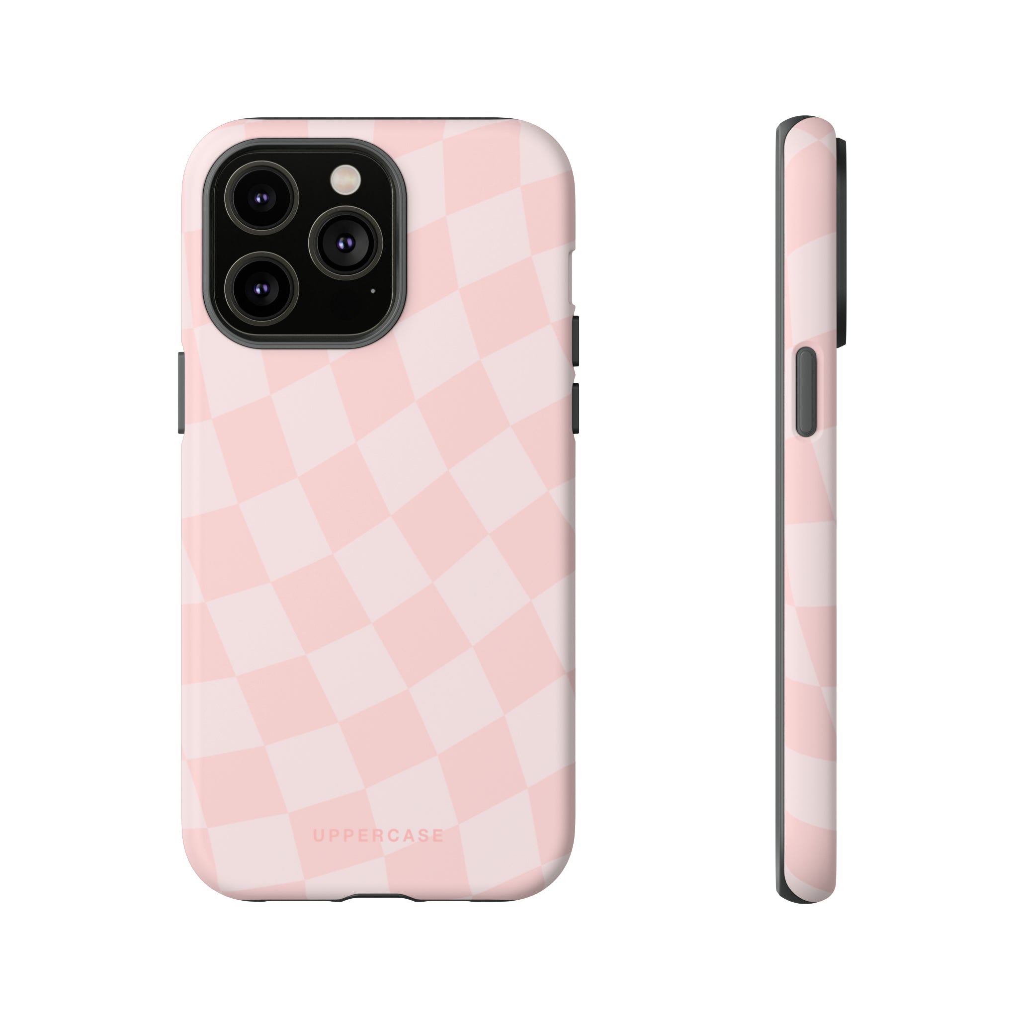 Wavy Check - Baby Pink - Strong Case