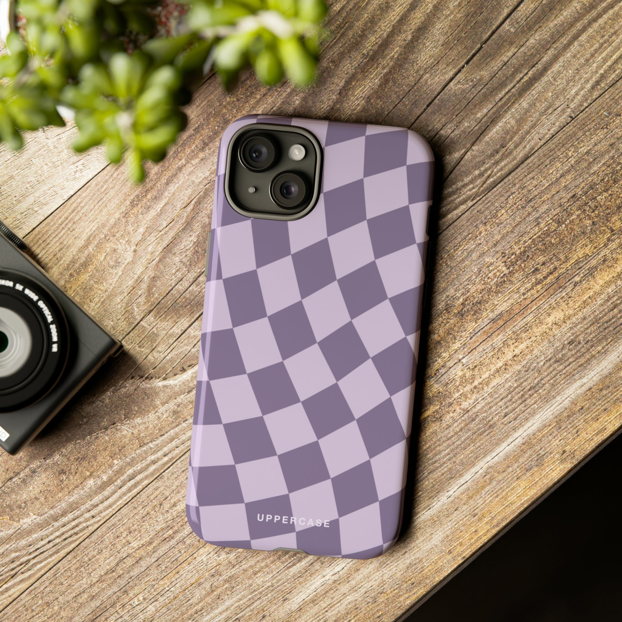 Wavy Check - Lavender and Mauve Purple - Strong Case