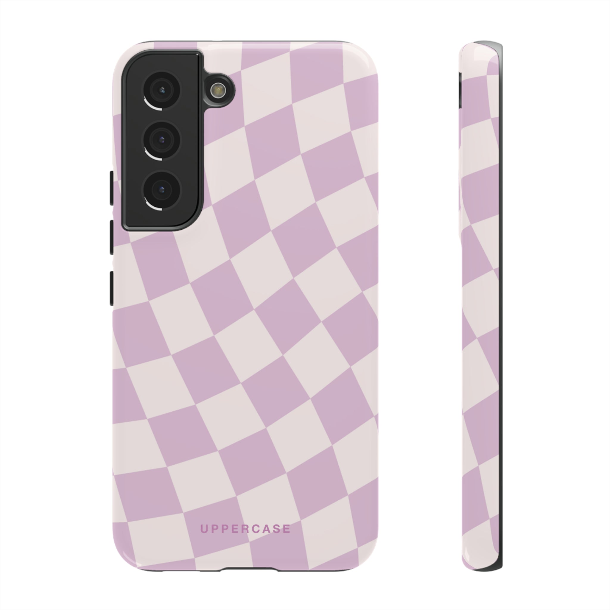 Wavy Check - Powder Pink & Heather Purple - Strong Case