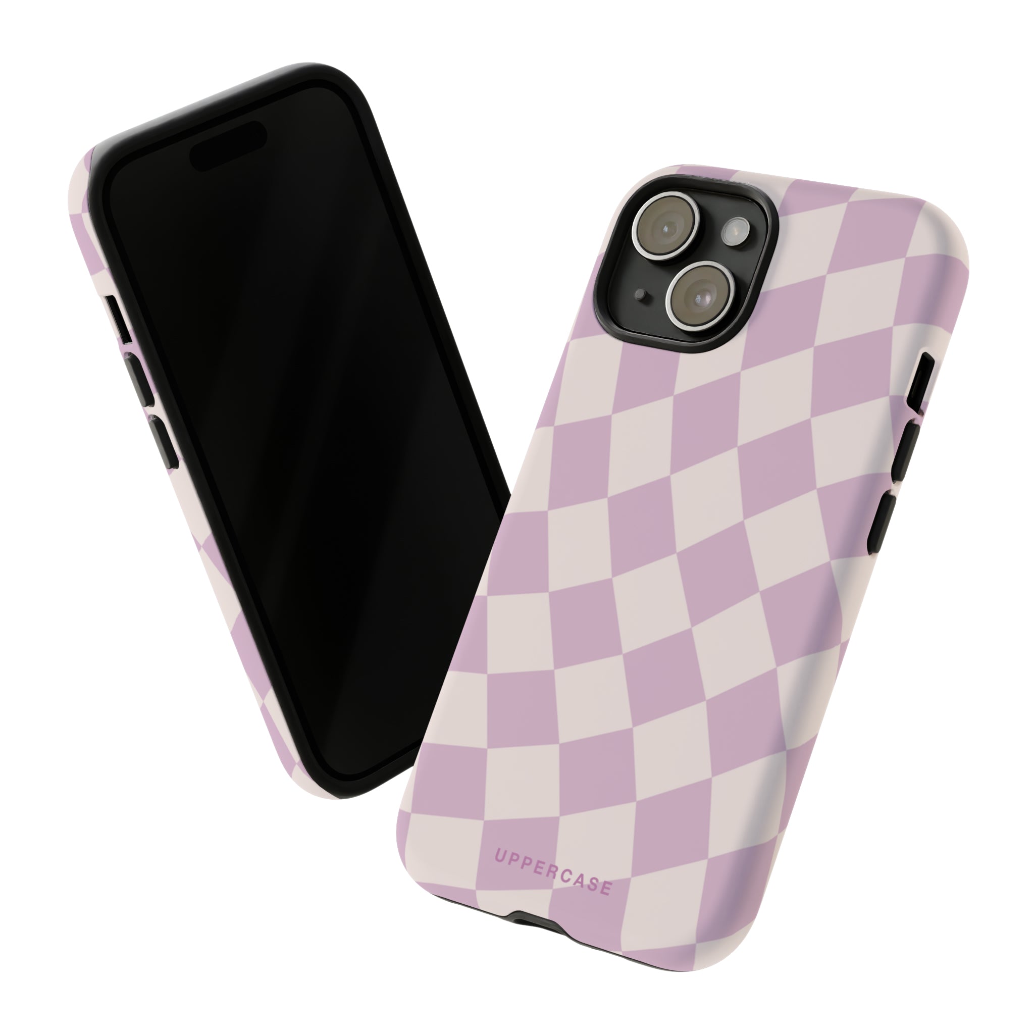 Wavy Check - Powder Pink & Heather Purple - Strong Case