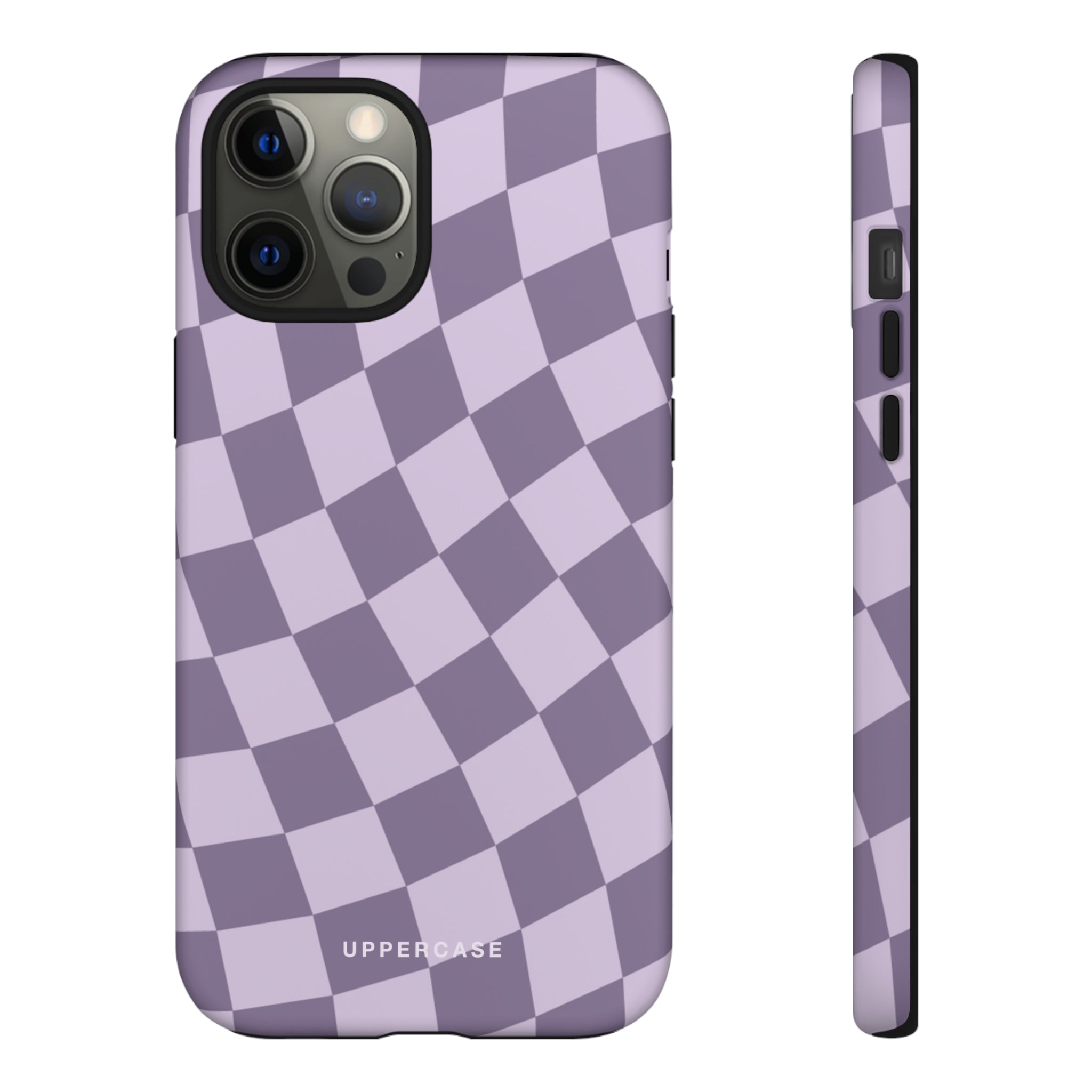 Wavy Check - Lavender and Mauve Purple - Strong Case