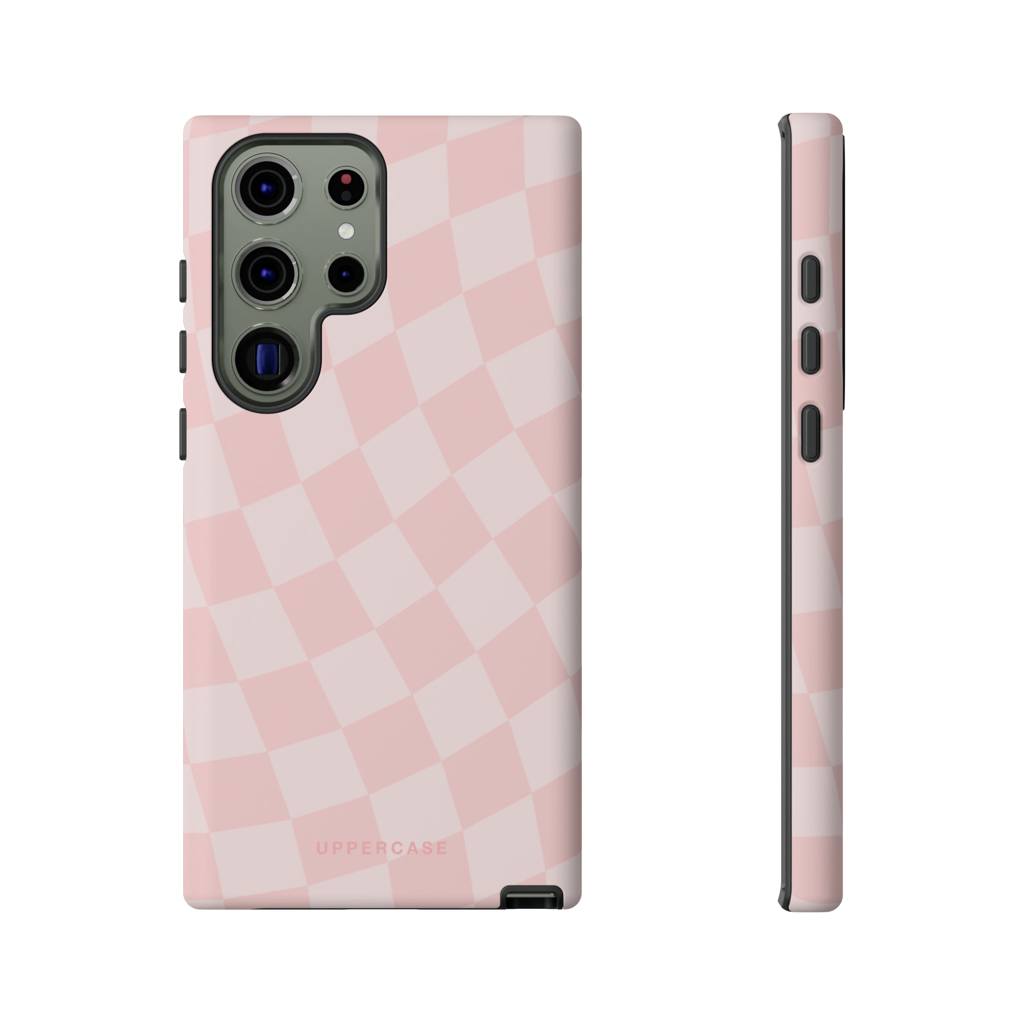 Wavy Check - Baby Pink - Strong Case