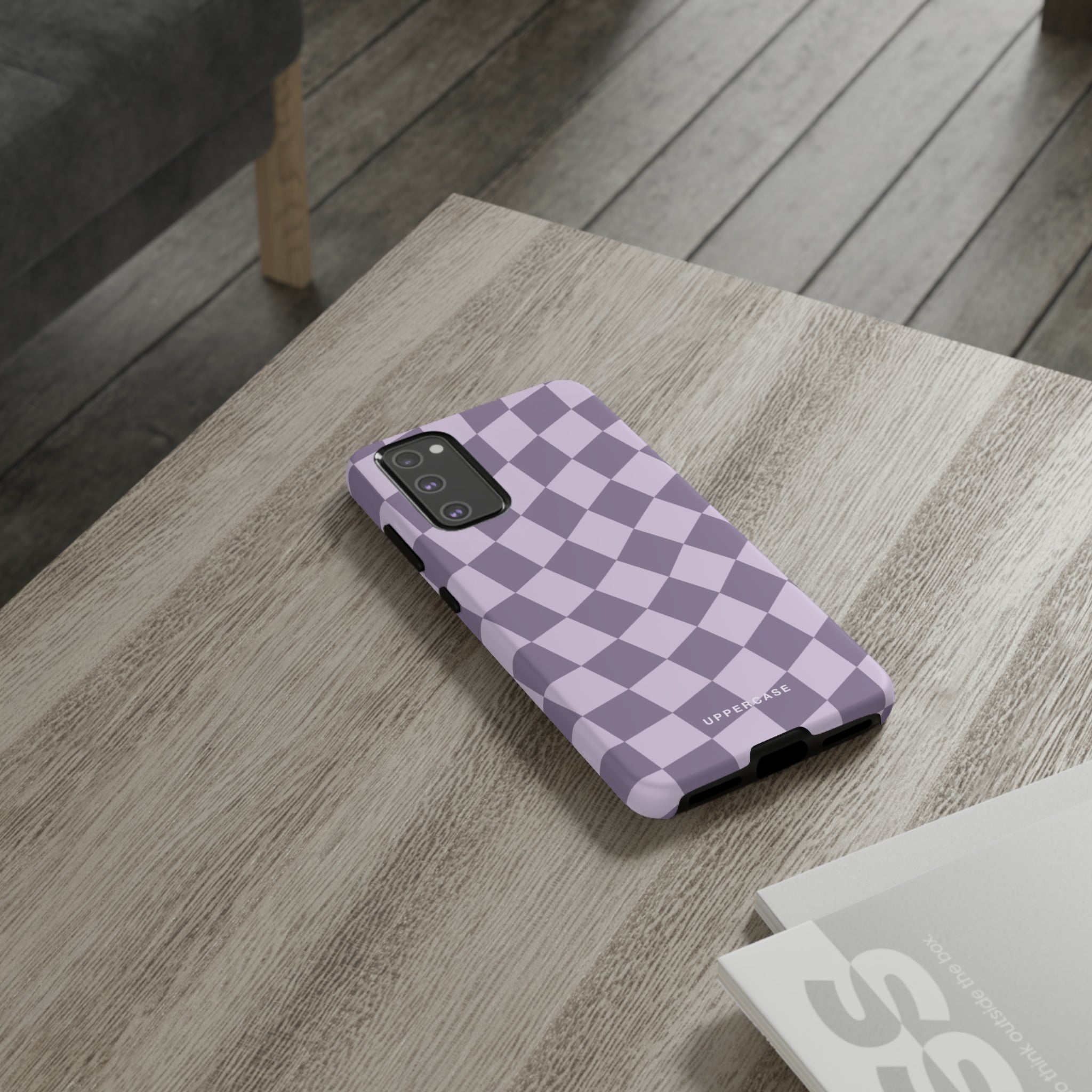 Wavy Check - Lavender and Mauve Purple - Strong Case