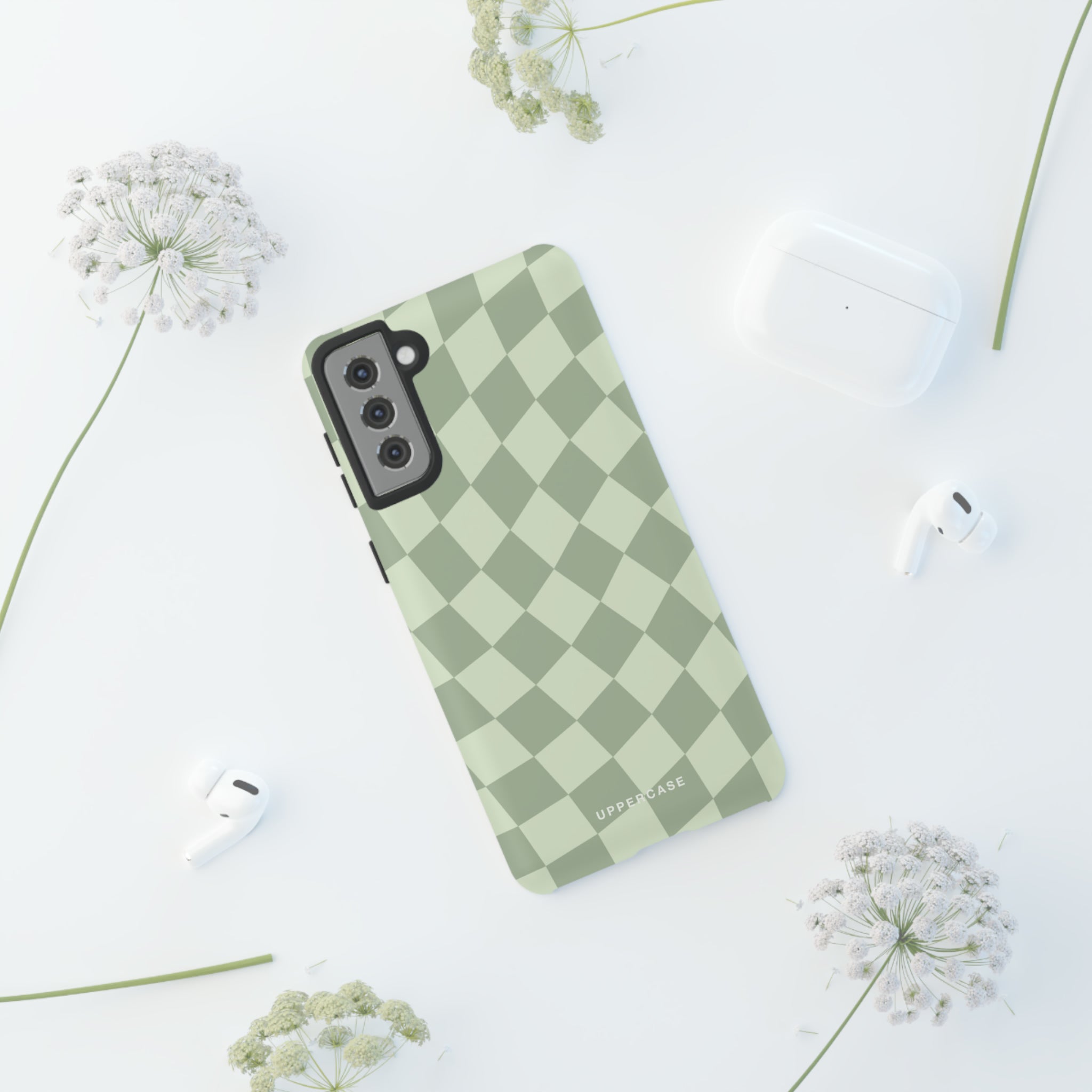 Wavy Check - Sage & Mint - Strong Case