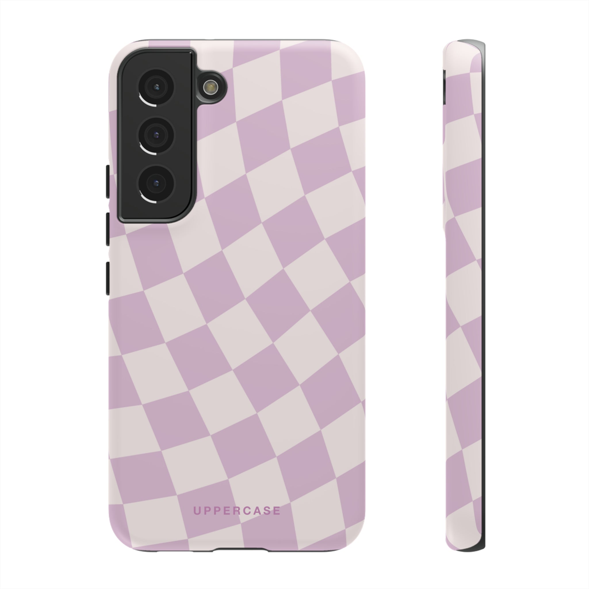 Wavy Check - Powder Pink & Heather Purple - Strong Case