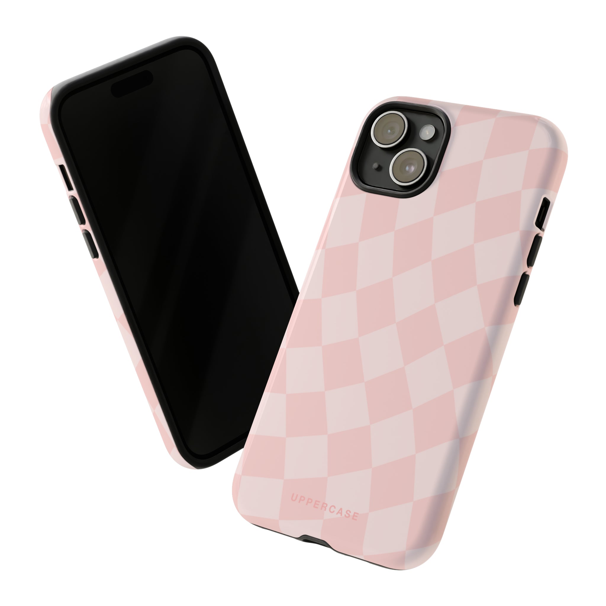 Wavy Check - Baby Pink - Strong Case