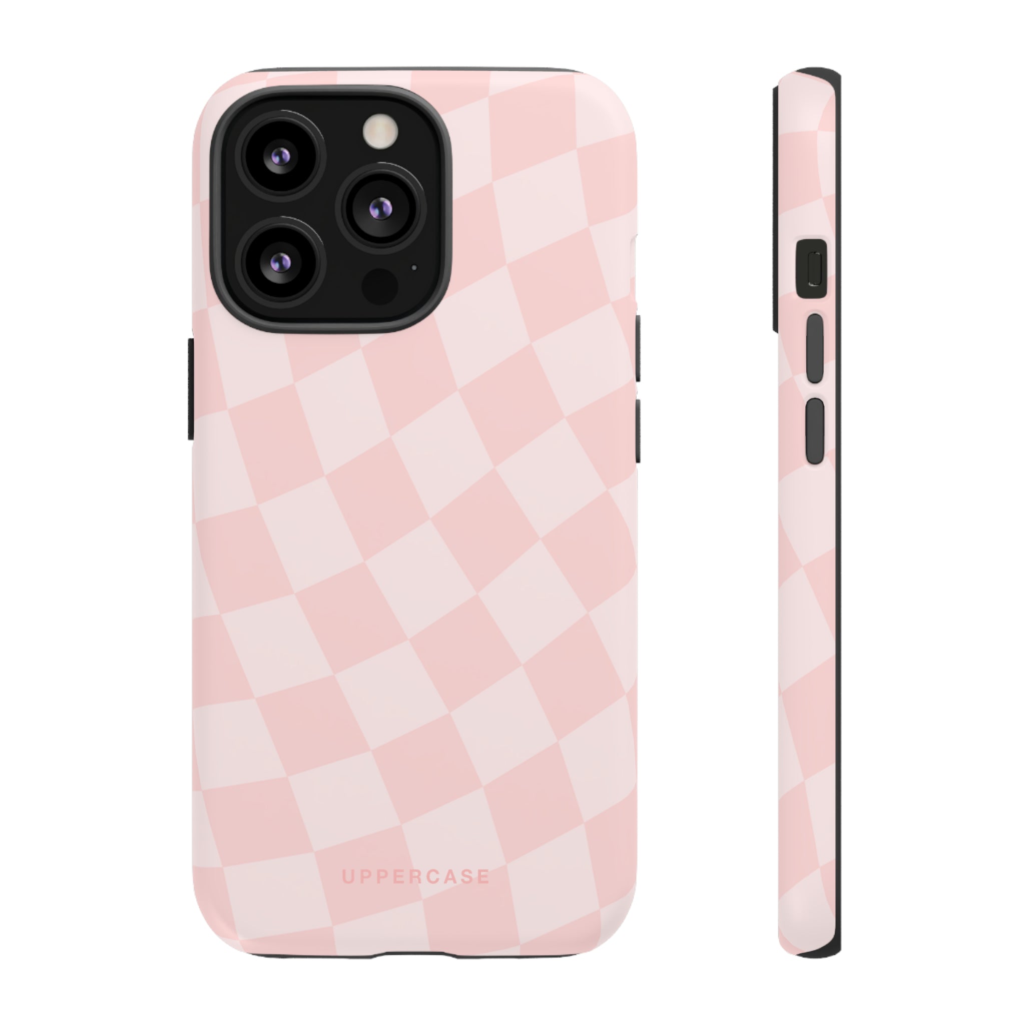 Wavy Check - Baby Pink - Strong Case