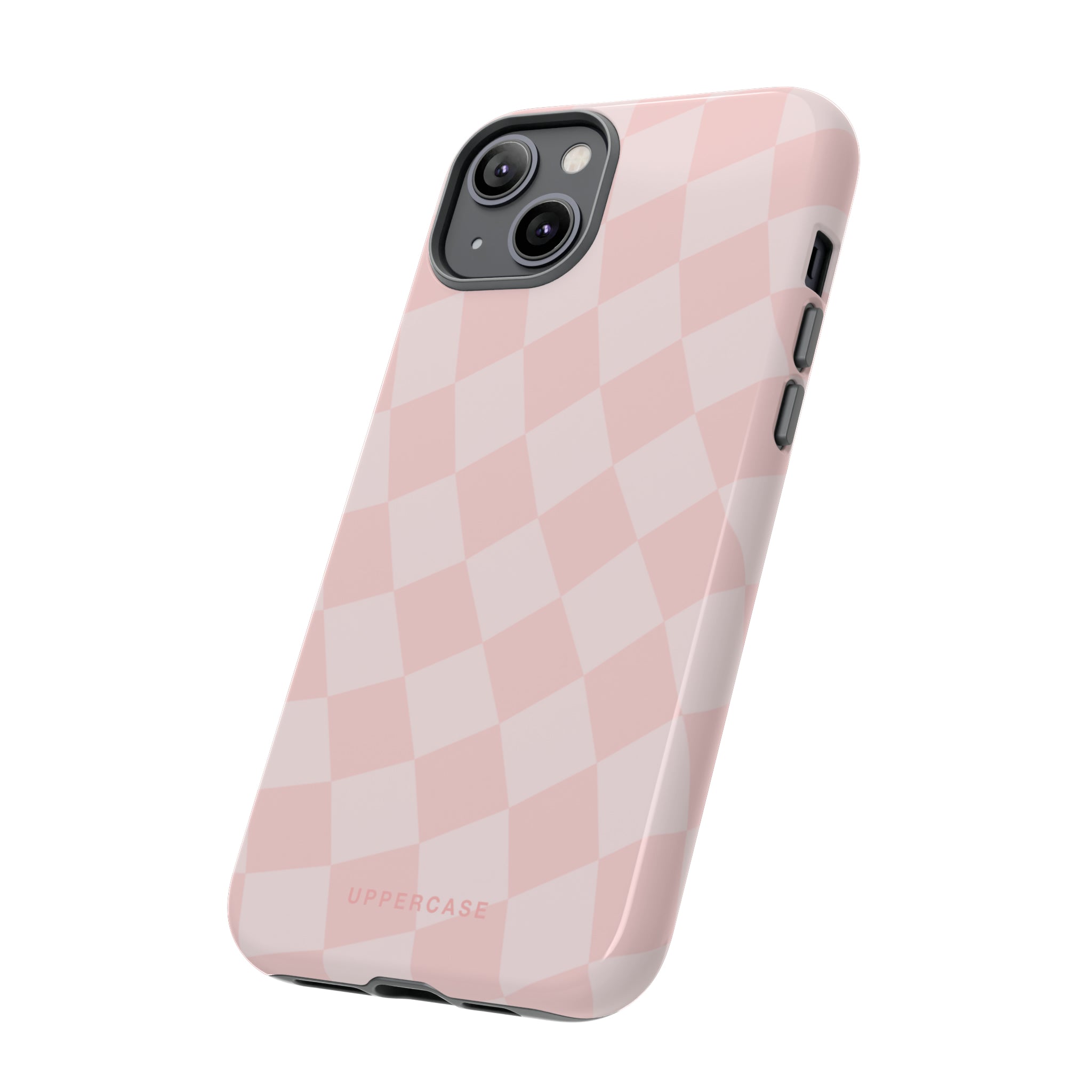 Wavy Check - Baby Pink - Strong Case