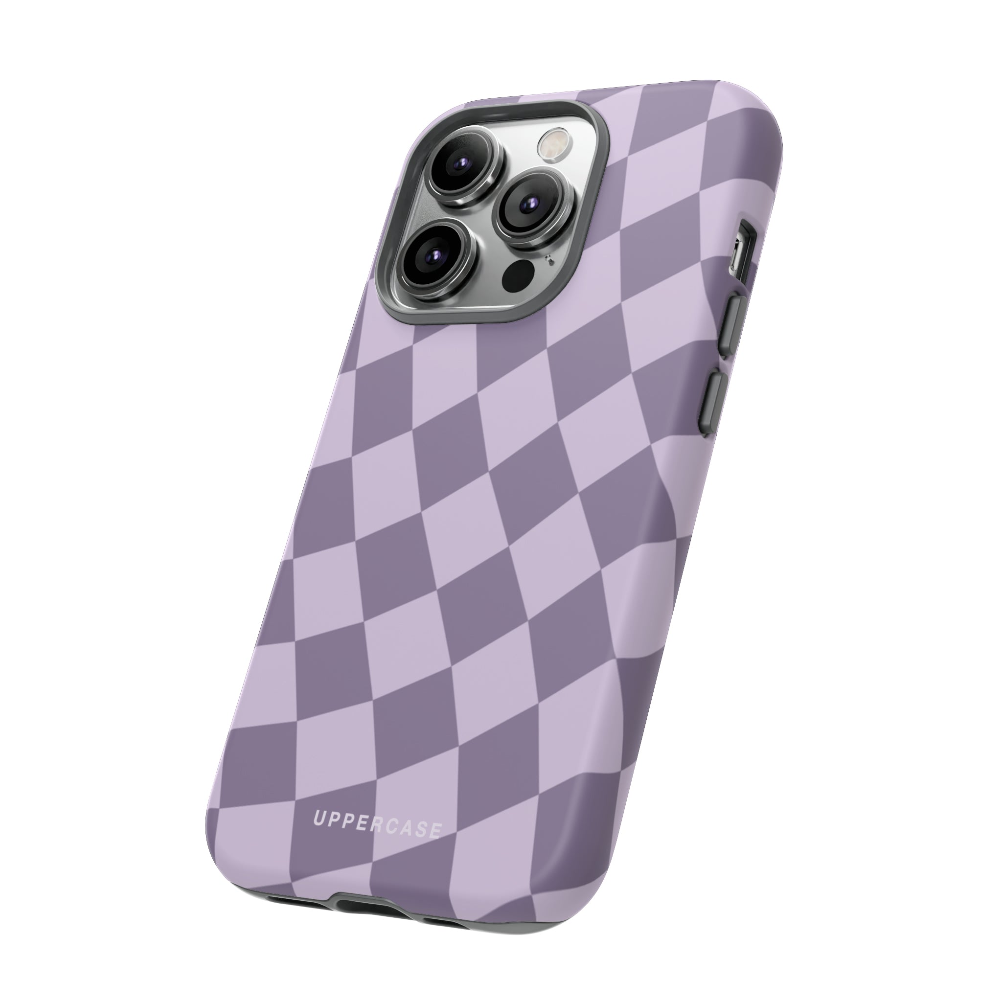 Wavy Check - Lavender and Mauve Purple - Strong Case