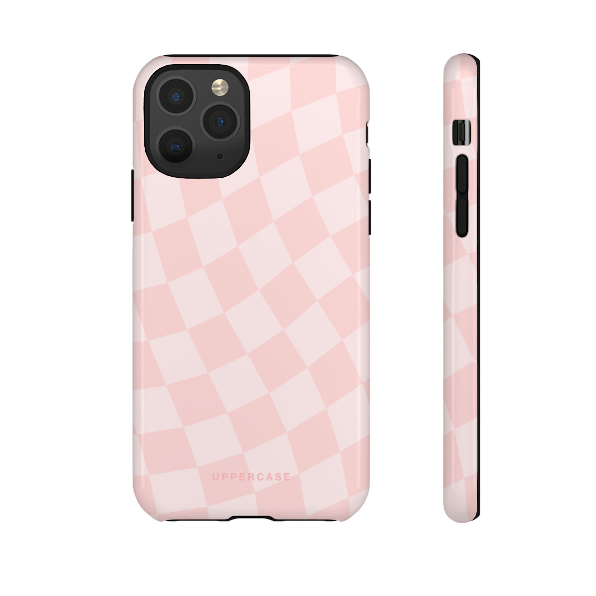 Wavy Check - Baby Pink - Strong Case