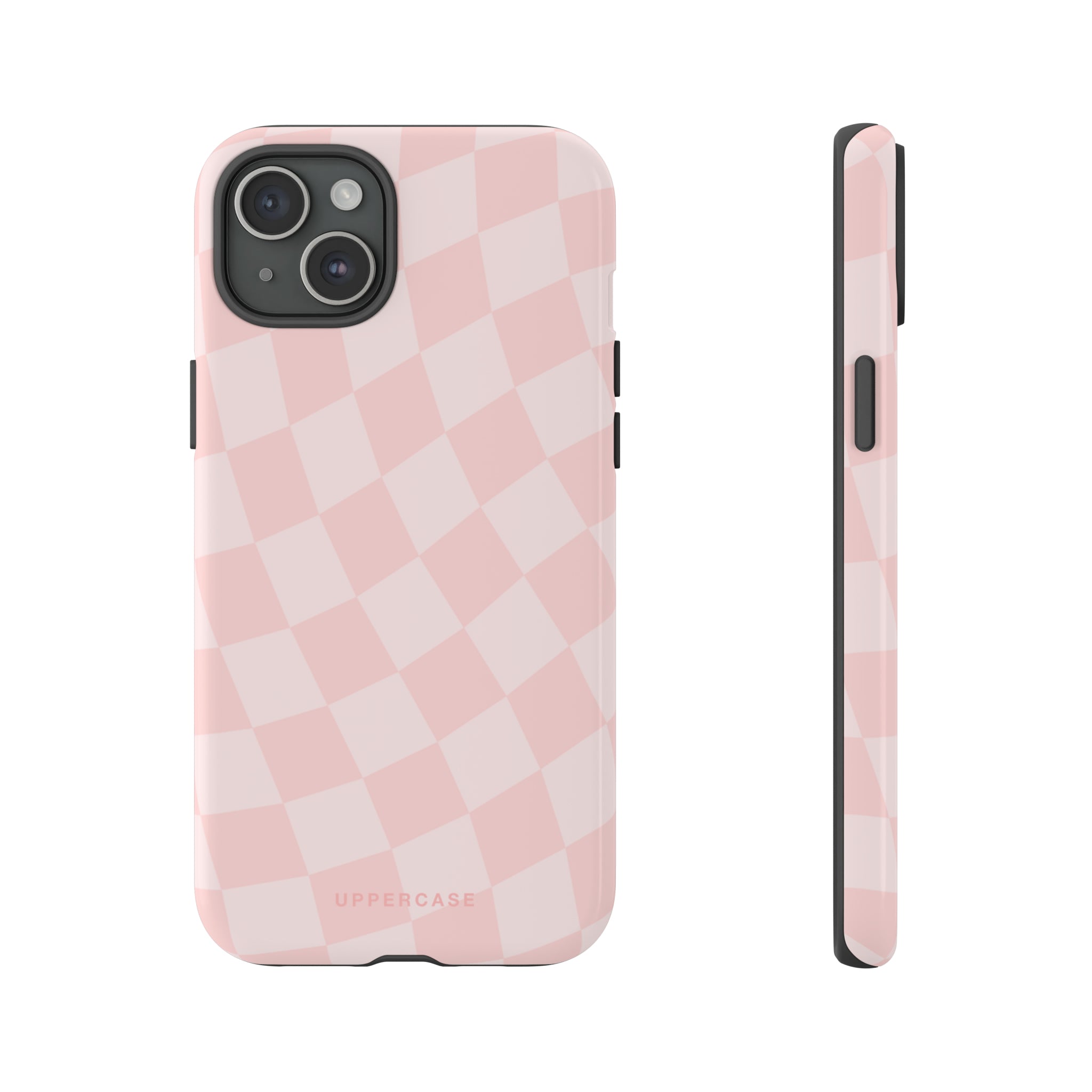 Wavy Check - Baby Pink - Strong Case