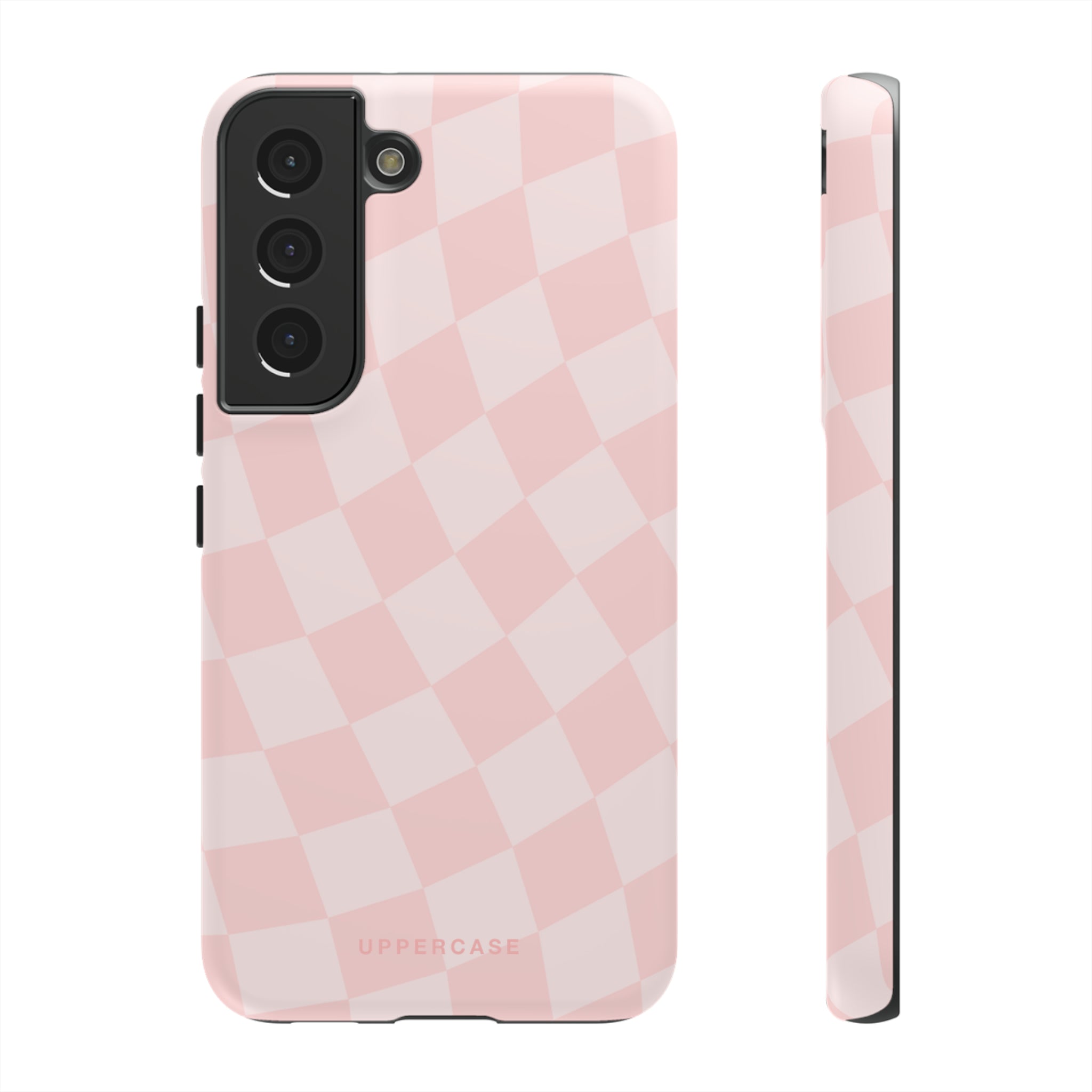 Wavy Check - Baby Pink - Strong Case