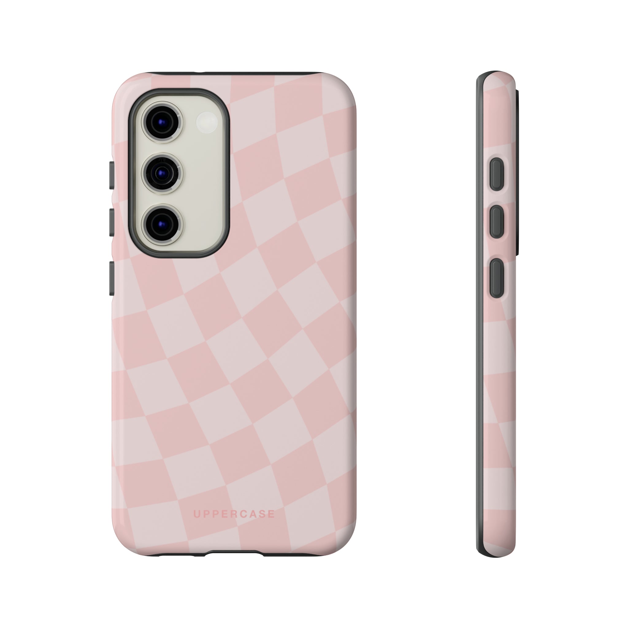 Wavy Check - Baby Pink - Strong Case