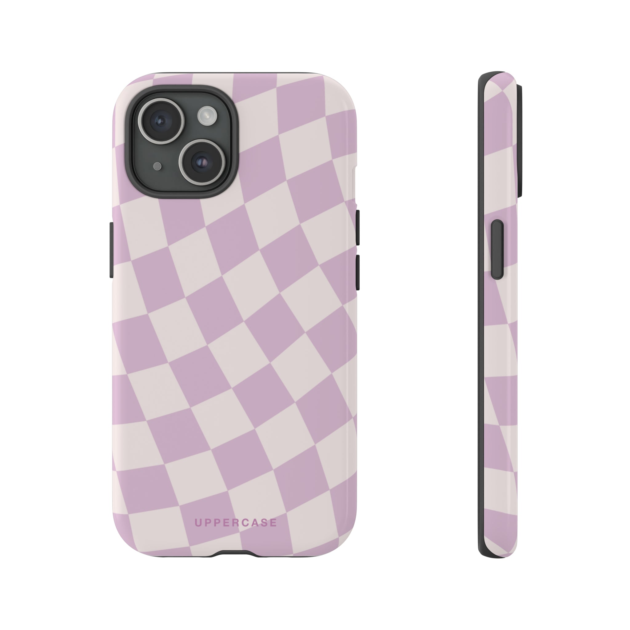 Wavy Check - Powder Pink & Heather Purple - Strong Case