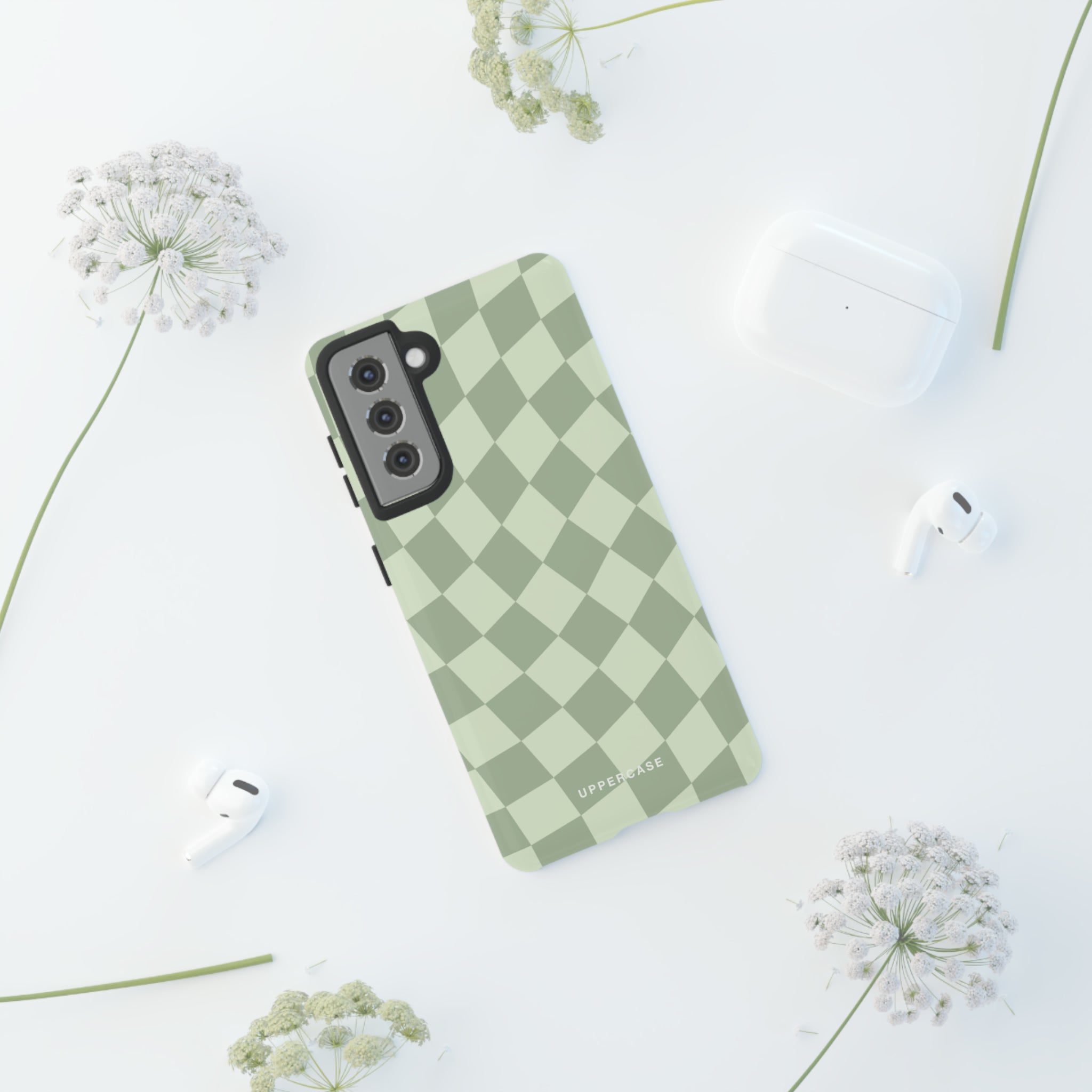 Wavy Check - Sage & Mint - Strong Case