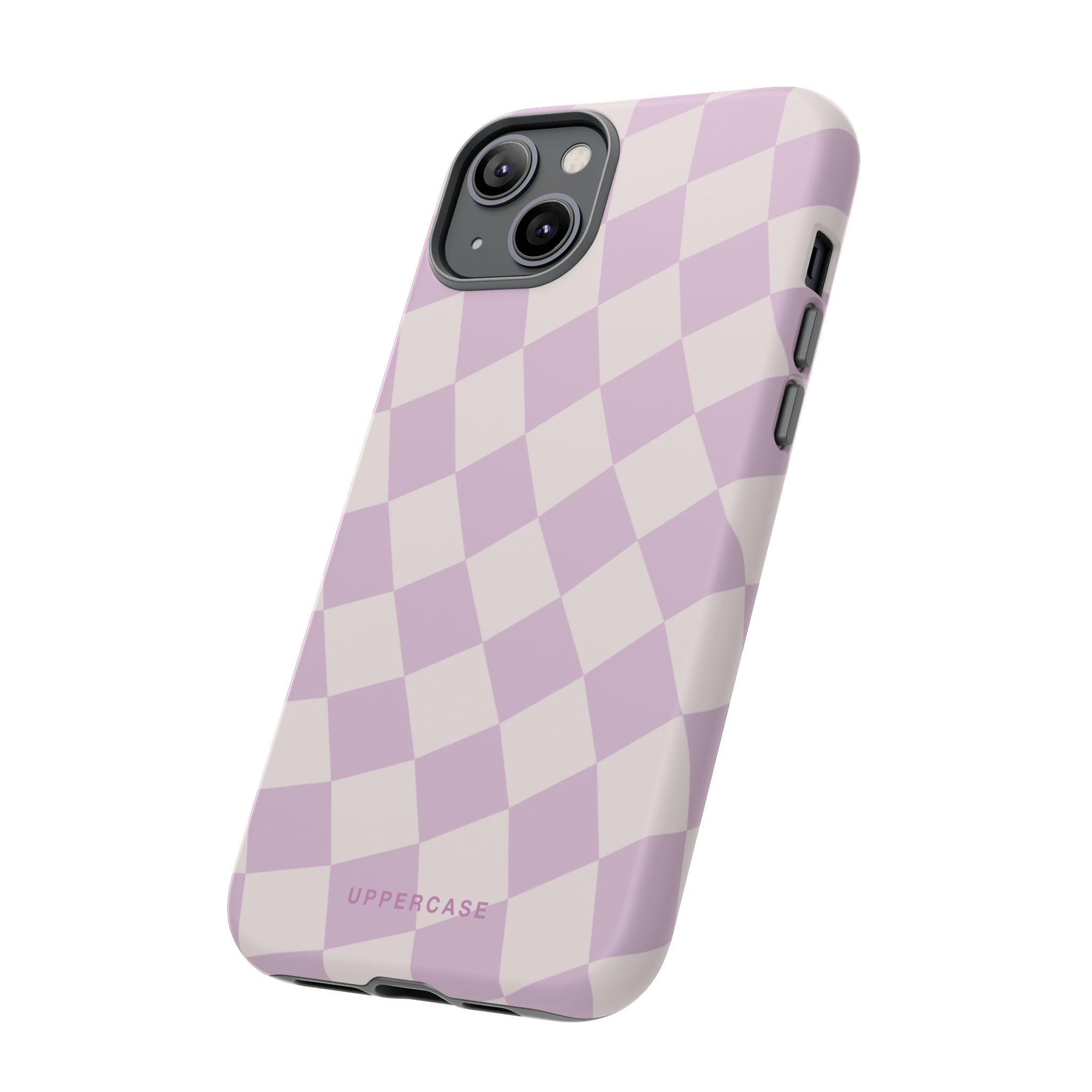 Wavy Check - Powder Pink & Heather Purple - Strong Case