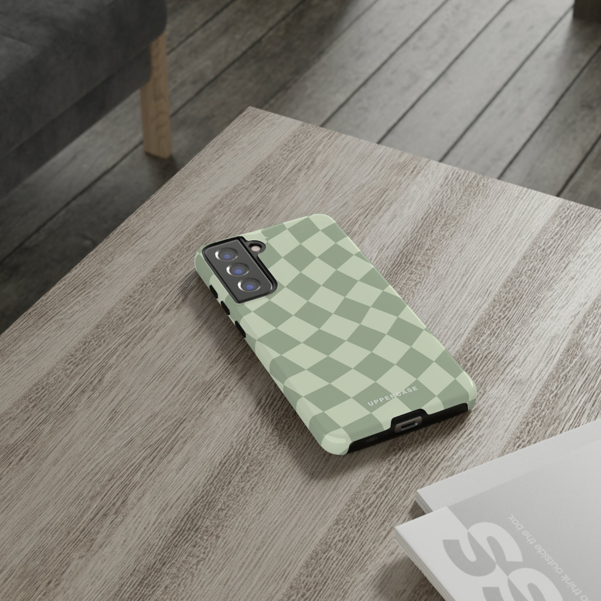 Wavy Check - Sage & Mint - Strong Case