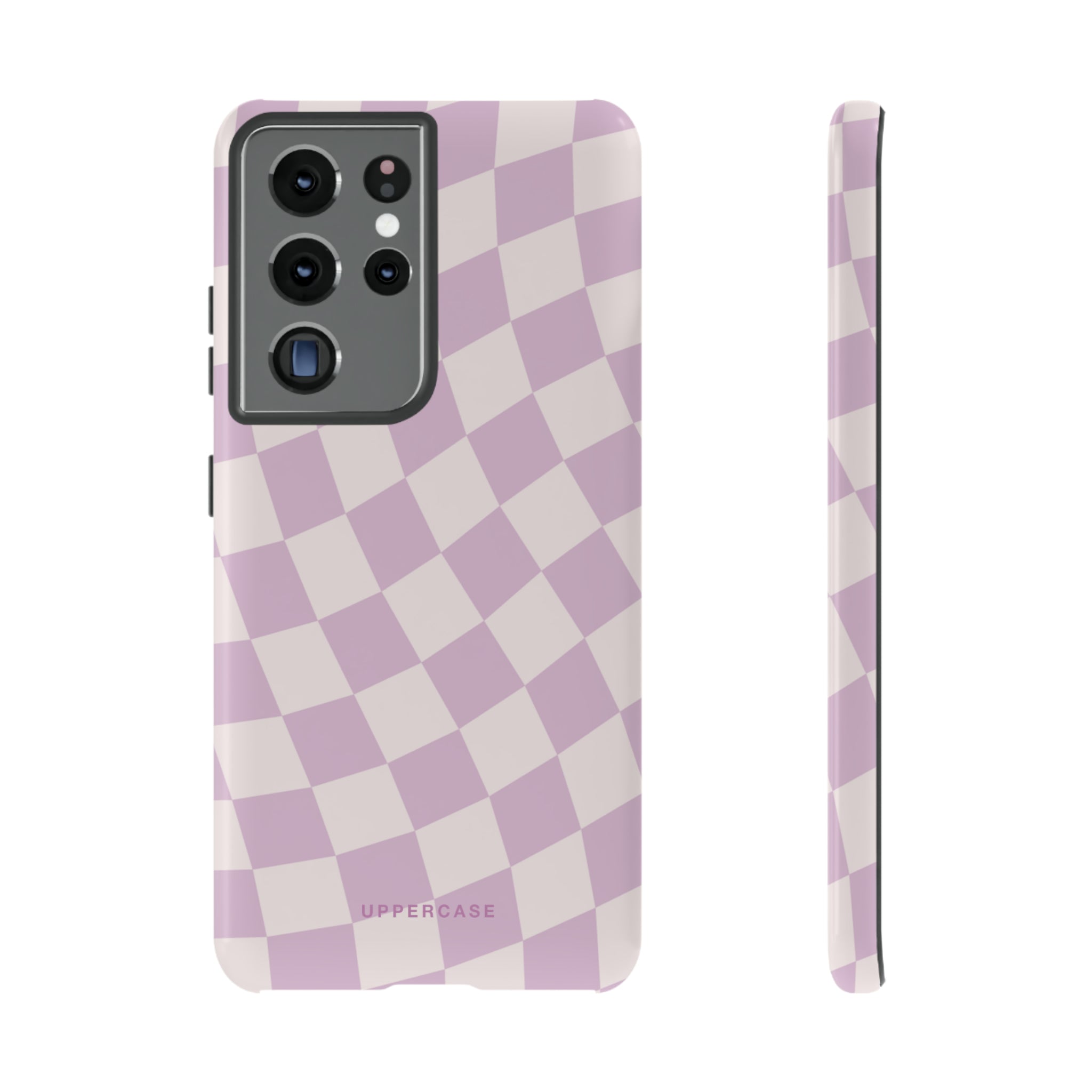 Wavy Check - Powder Pink & Heather Purple - Strong Case