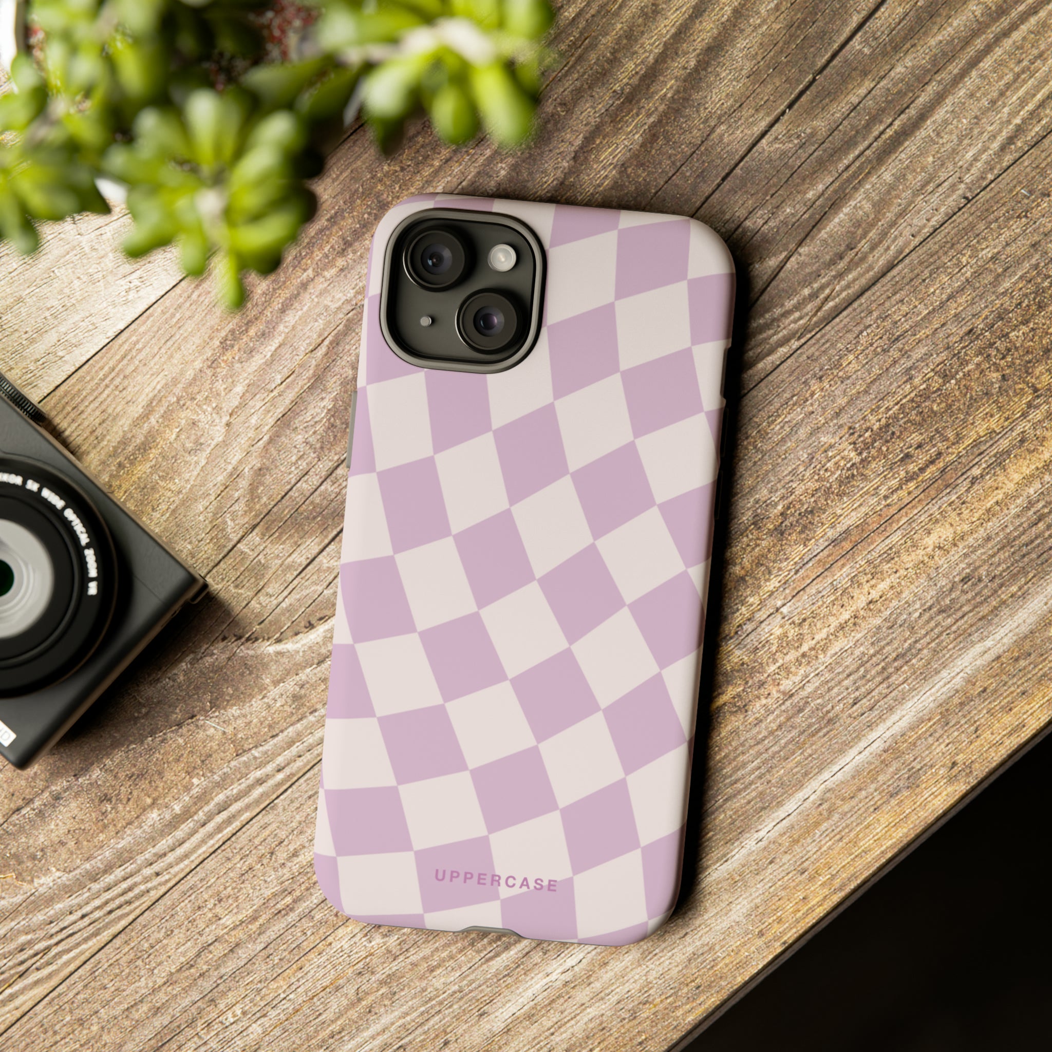 Wavy Check - Powder Pink & Heather Purple - Strong Case