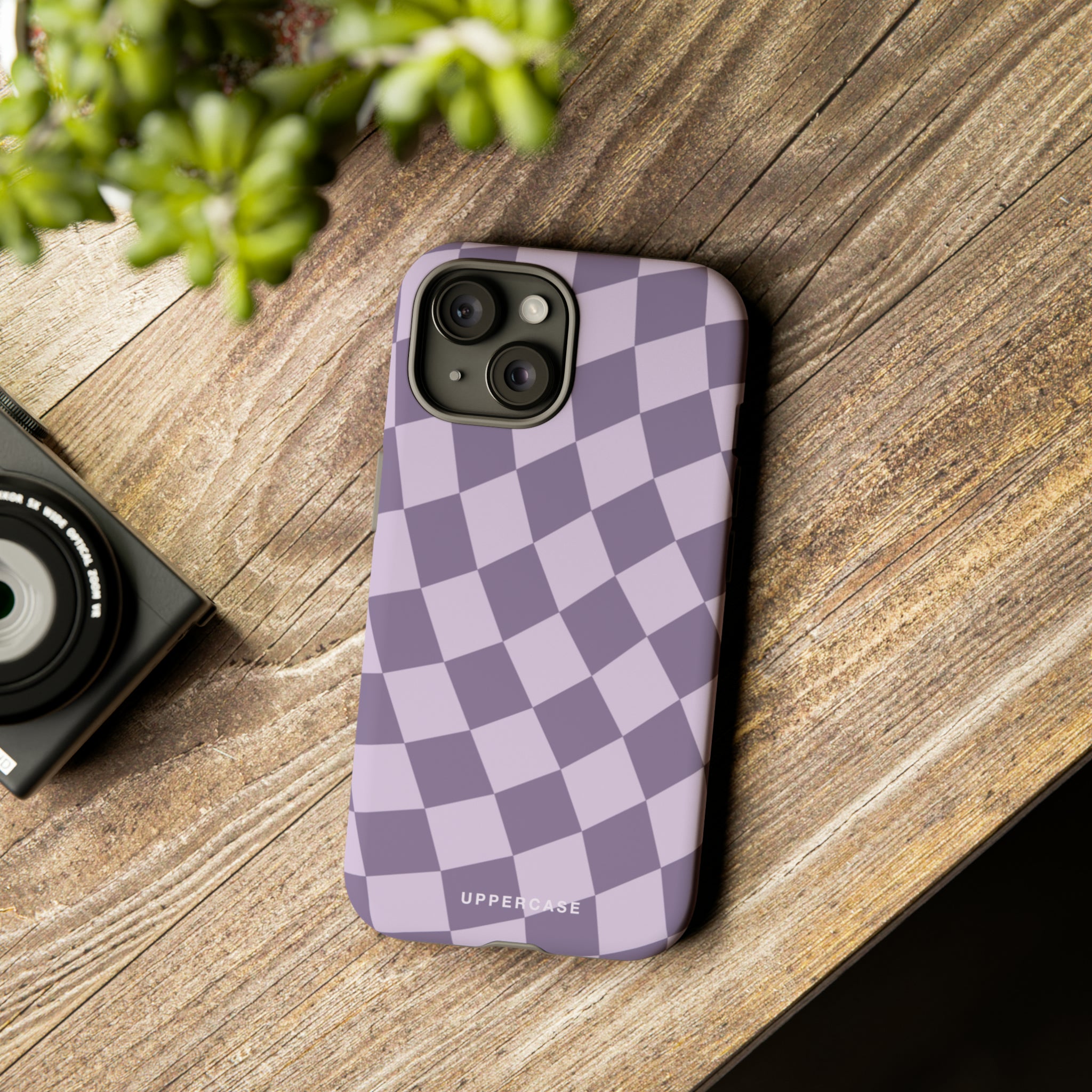 Wavy Check - Lavender and Mauve Purple - Strong Case