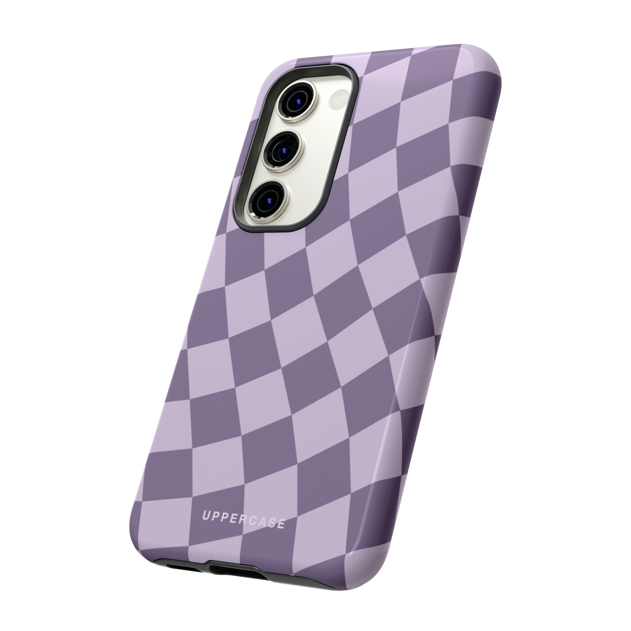 Wavy Check - Lavender and Mauve Purple - Strong Case