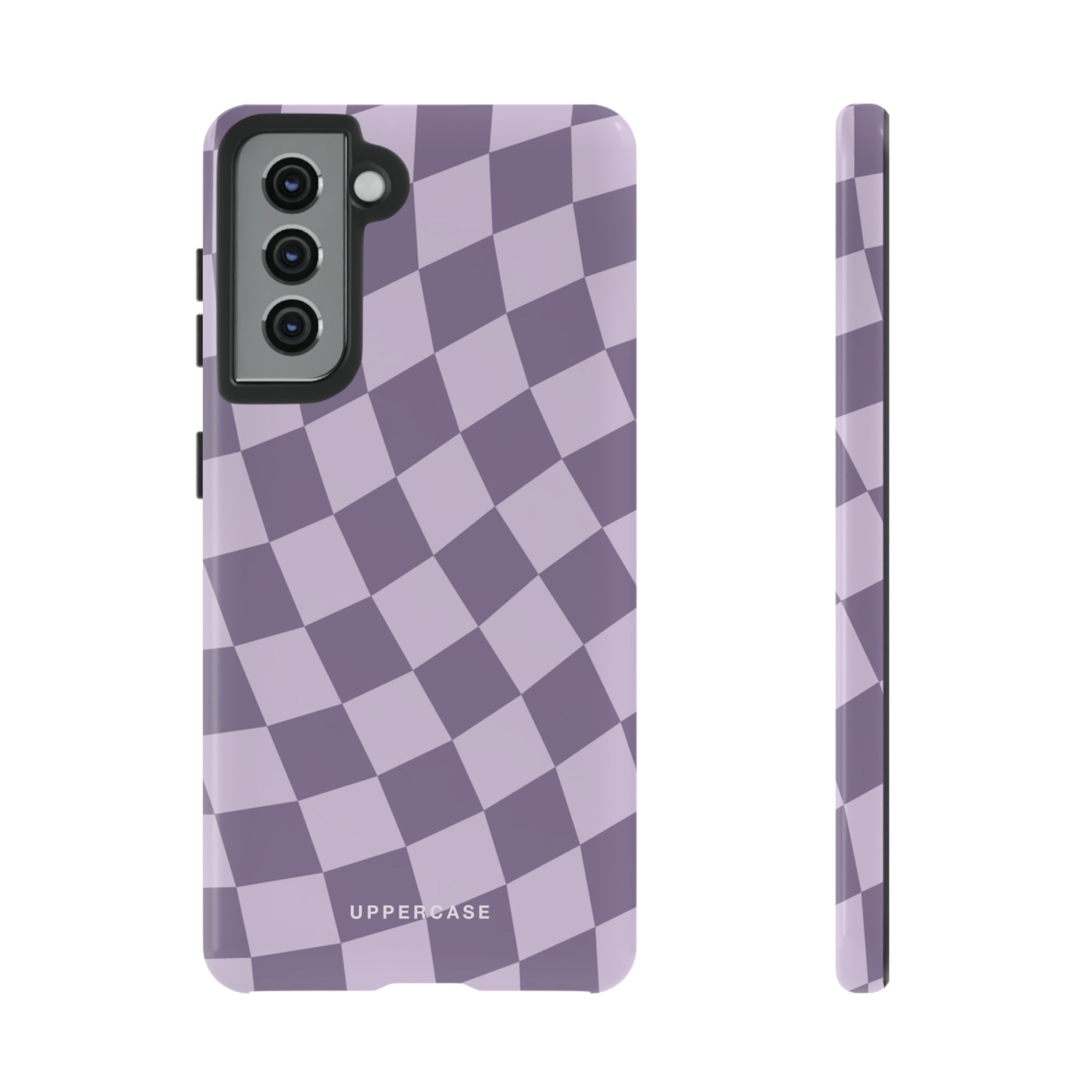 Wavy Check - Lavender and Mauve Purple - Strong Case