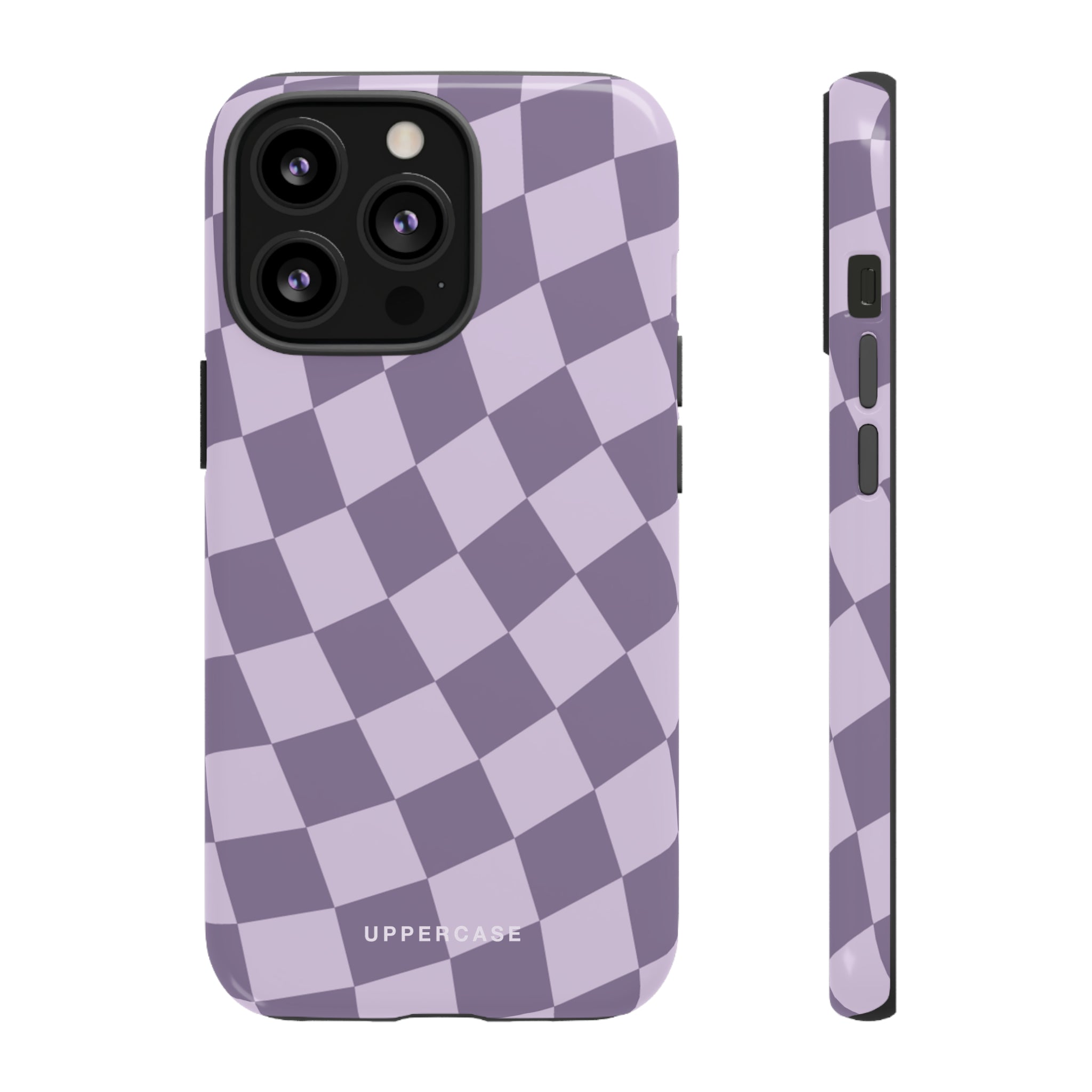 Wavy Check - Lavender and Mauve Purple - Strong Case