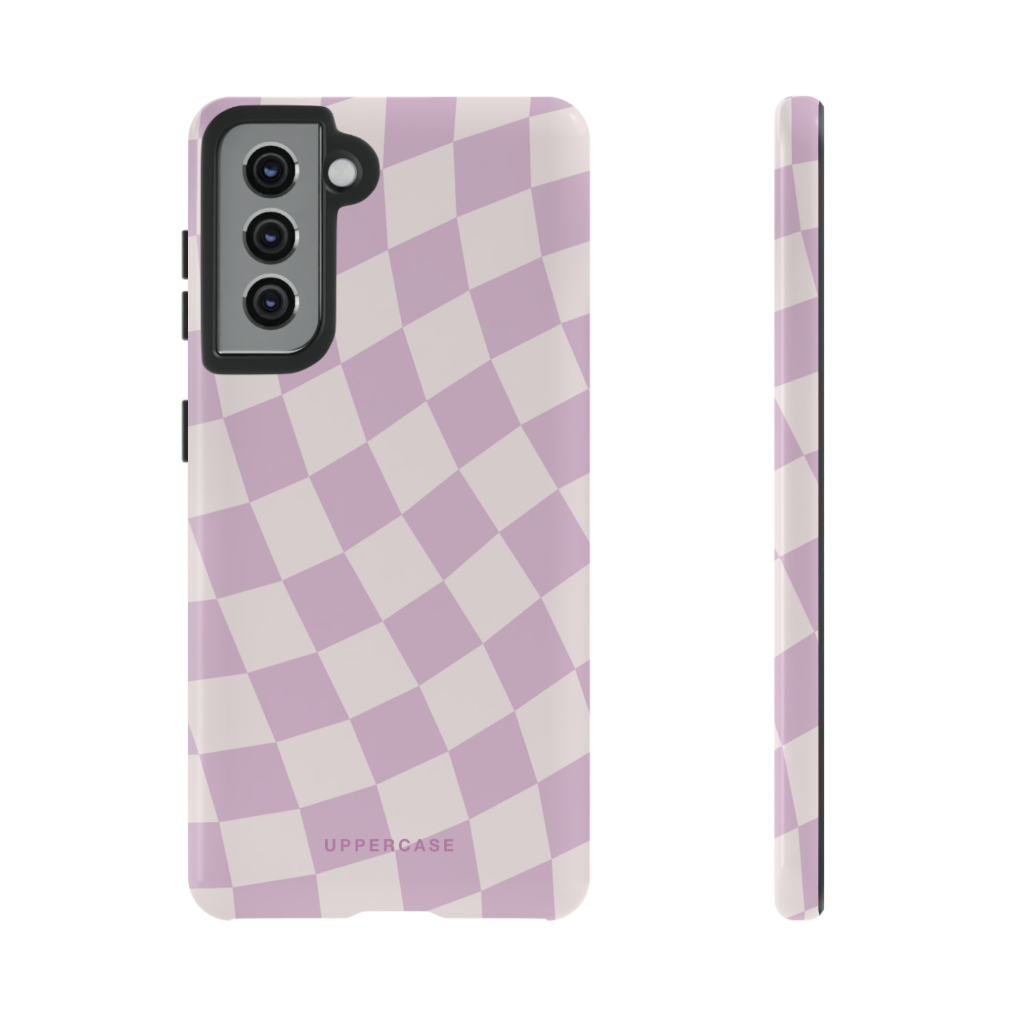 Wavy Check - Powder Pink & Heather Purple - Strong Case