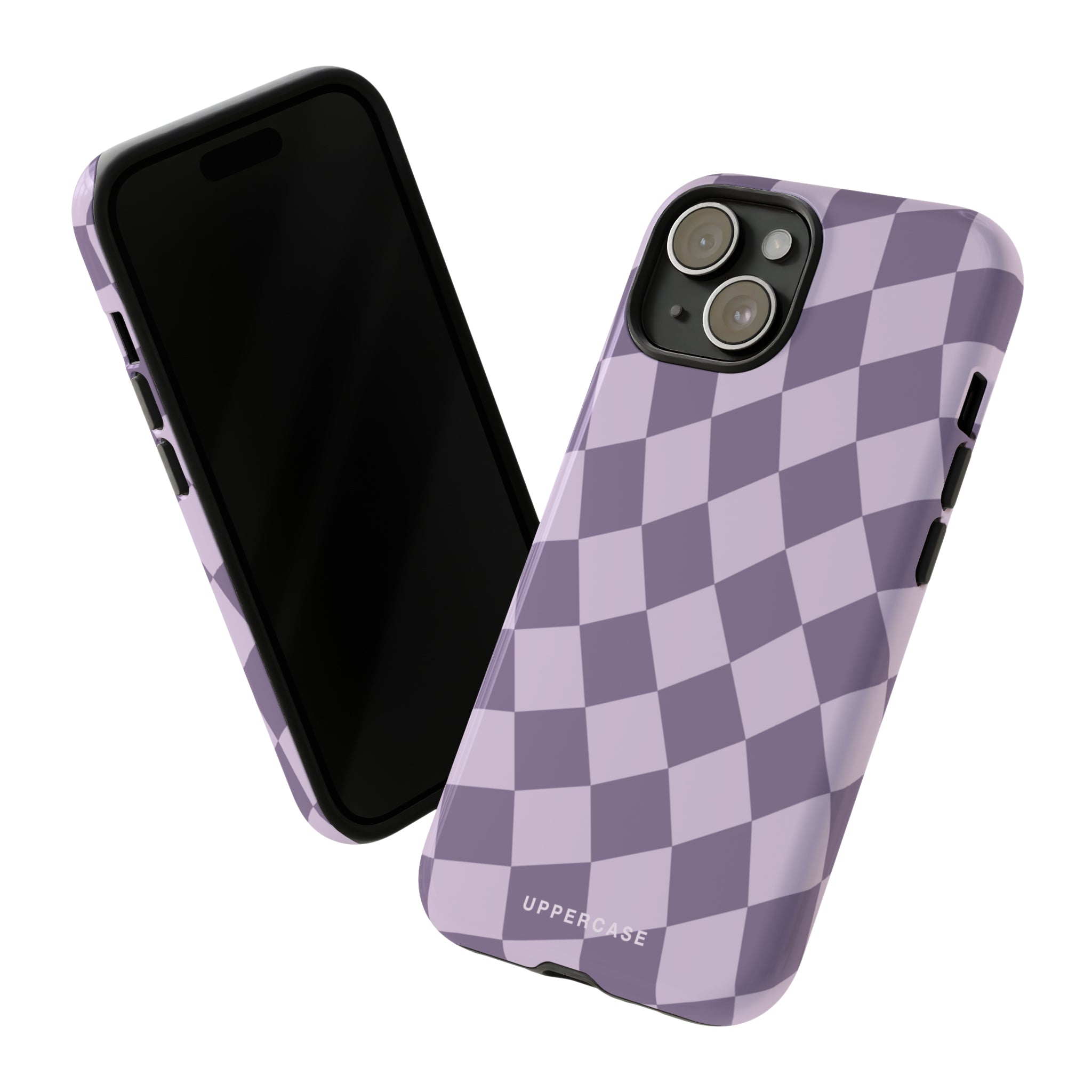 Wavy Check - Lavender and Mauve Purple - Strong Case