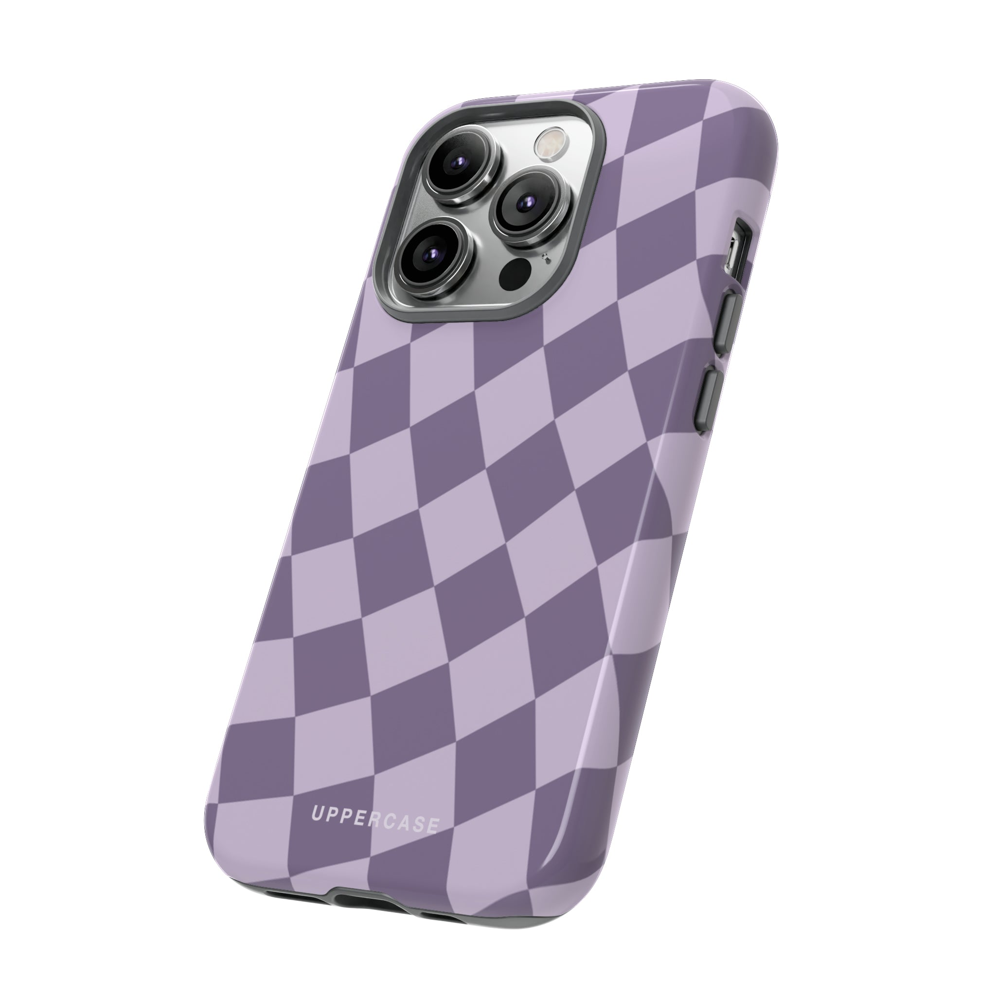 Wavy Check - Lavender and Mauve Purple - Strong Case