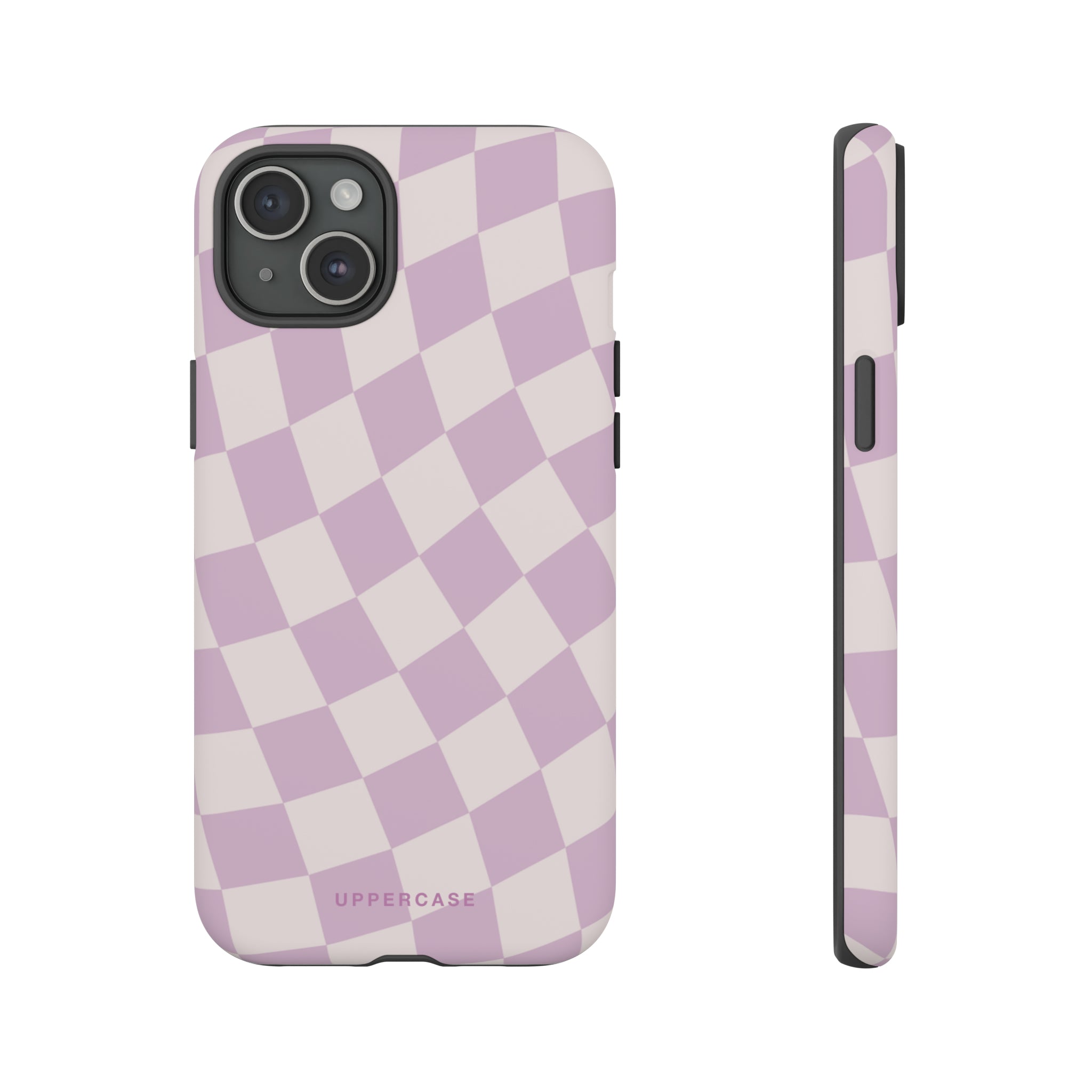 Wavy Check - Powder Pink & Heather Purple - Strong Case