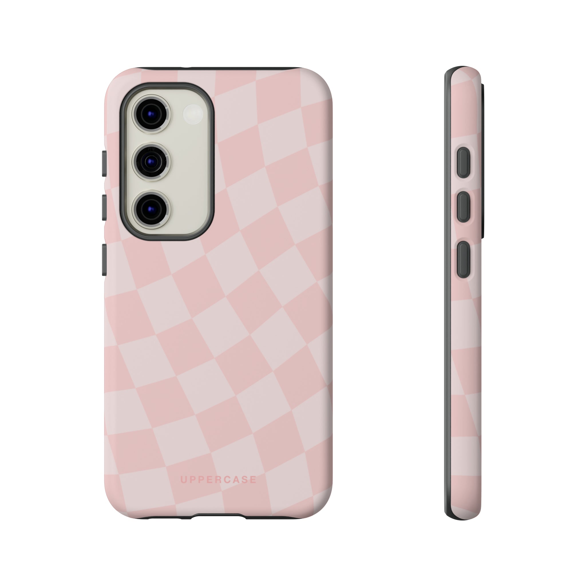 Wavy Check - Baby Pink - Strong Case