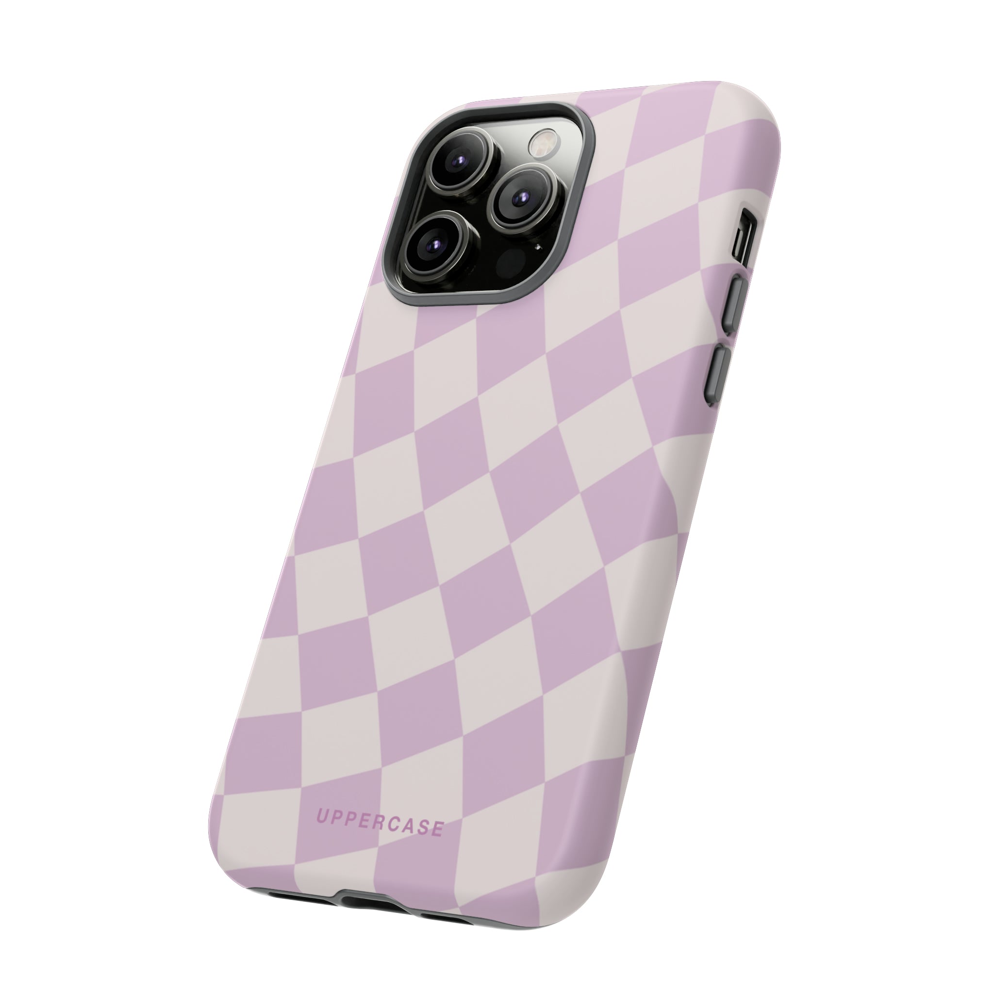 Wavy Check - Powder Pink & Heather Purple - Strong Case