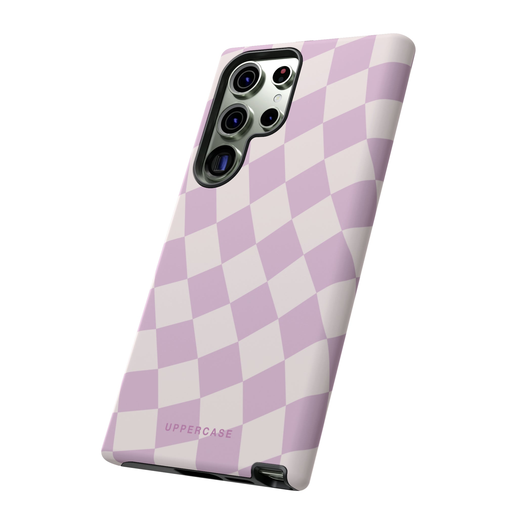 Wavy Check - Powder Pink & Heather Purple - Strong Case