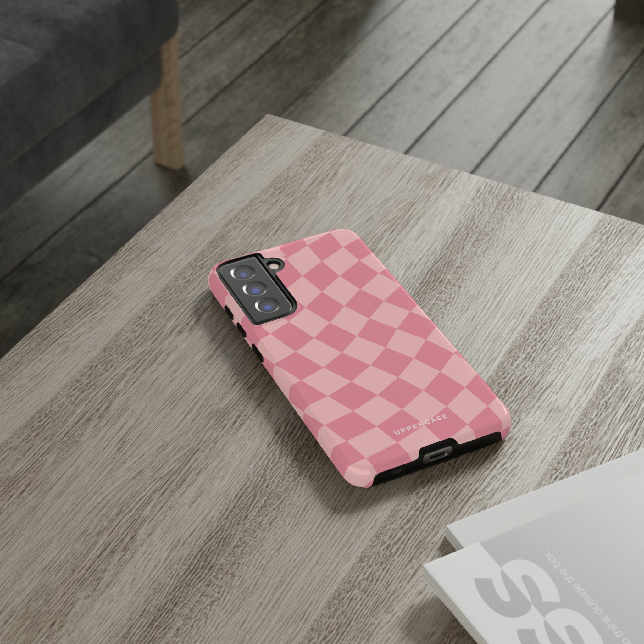 Wavy Check - Modern Pink - Strong Case