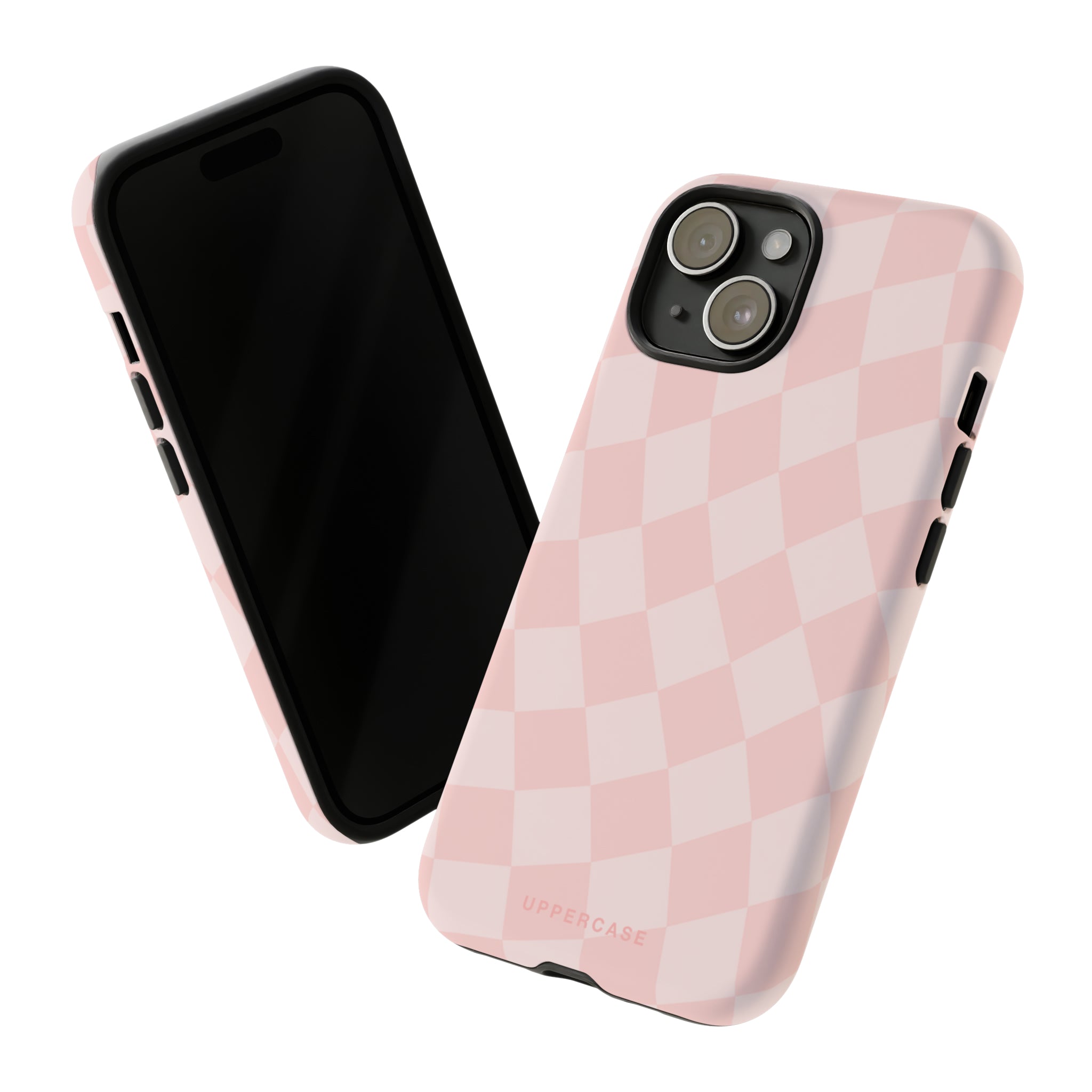 Wavy Check - Baby Pink - Strong Case