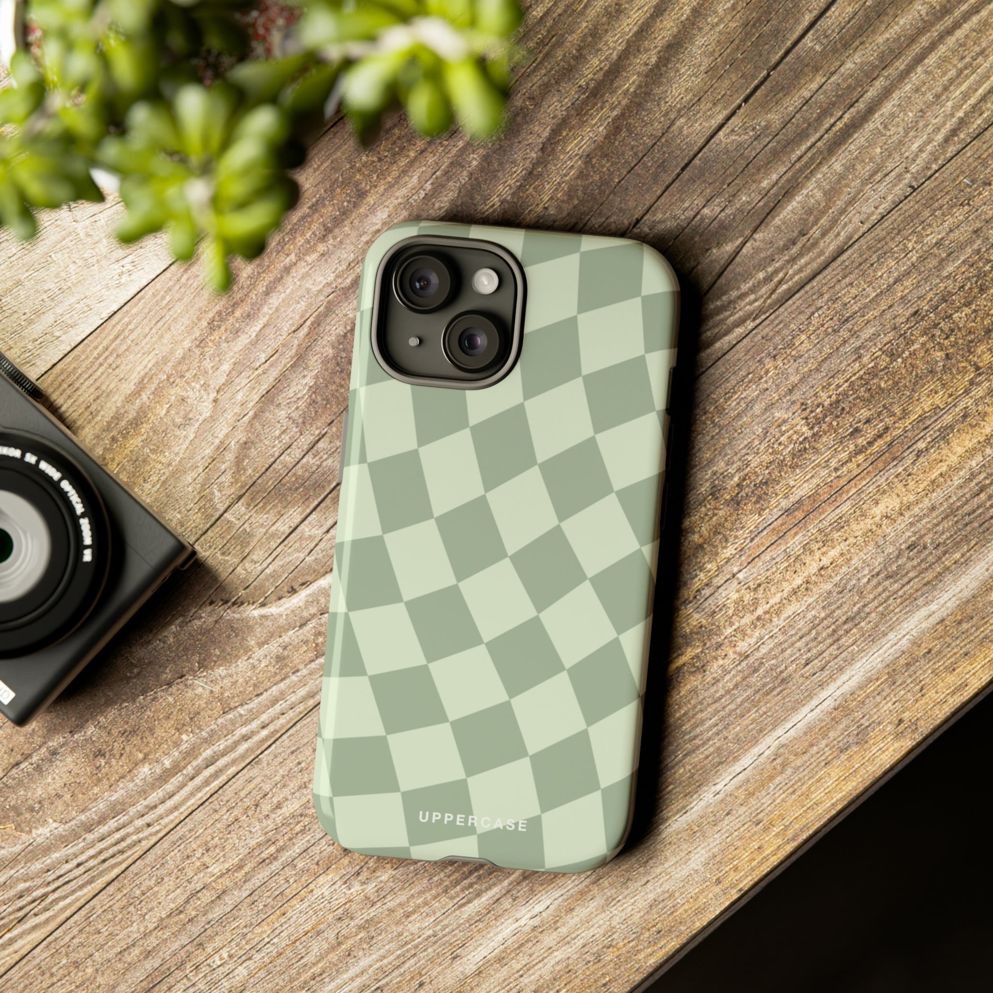 Wavy Check - Sage & Mint - Strong Case