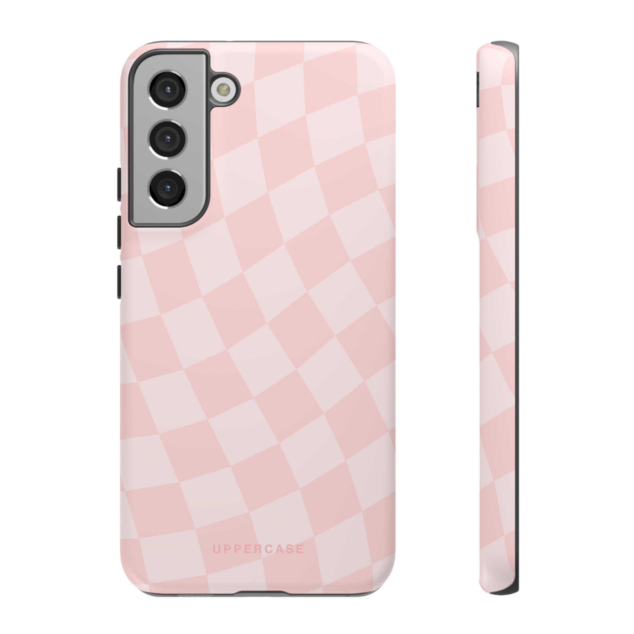 Wavy Check - Baby Pink - Strong Case