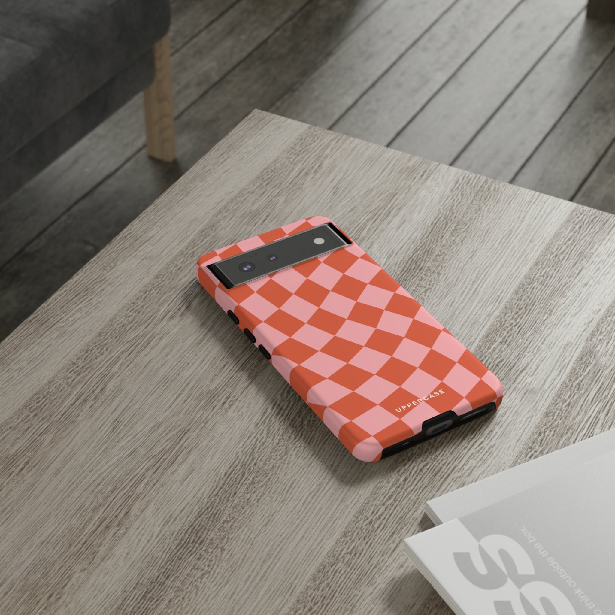 Wavy Check - Strawberry - Strong Case