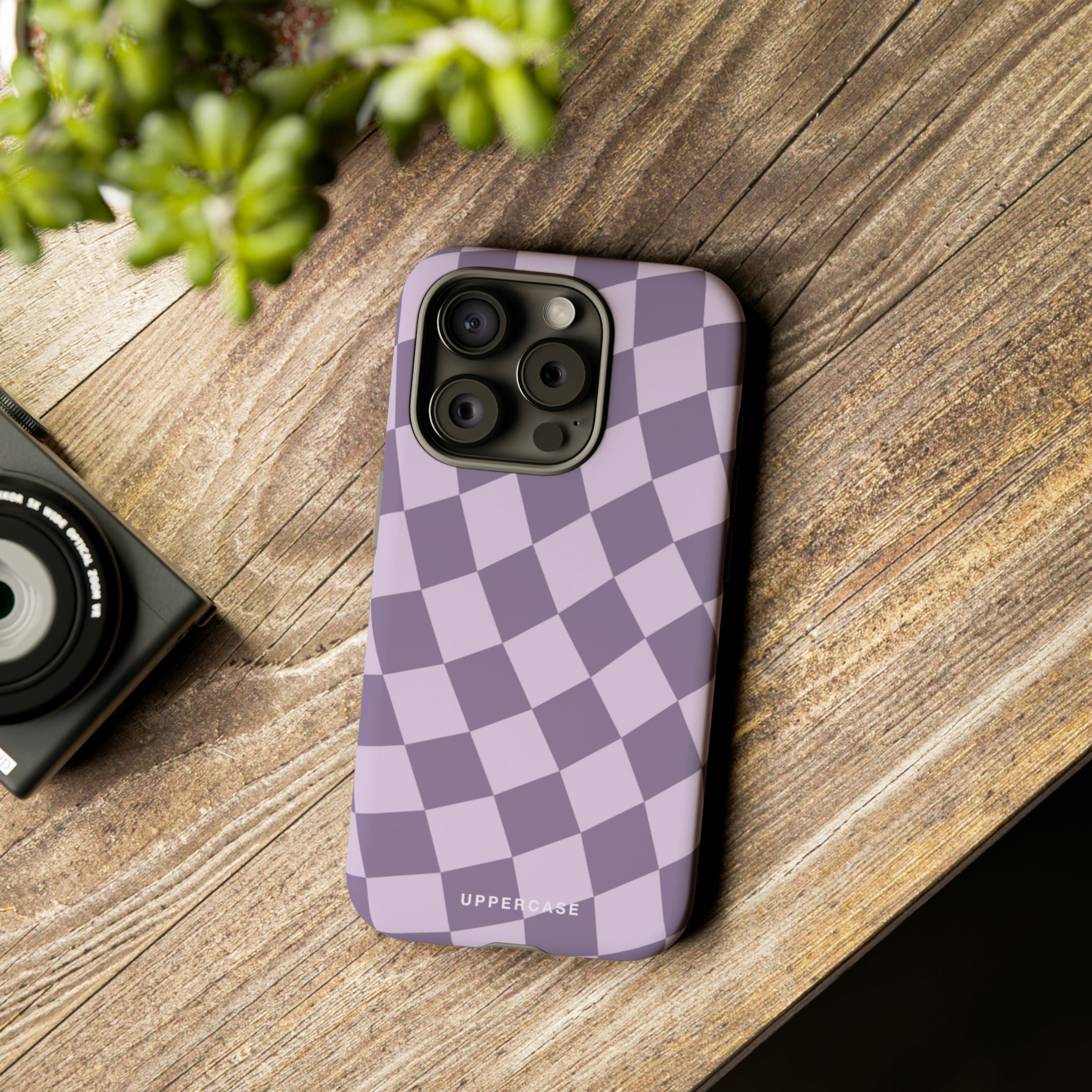 Wavy Check - Lavender and Mauve Purple - Strong Case