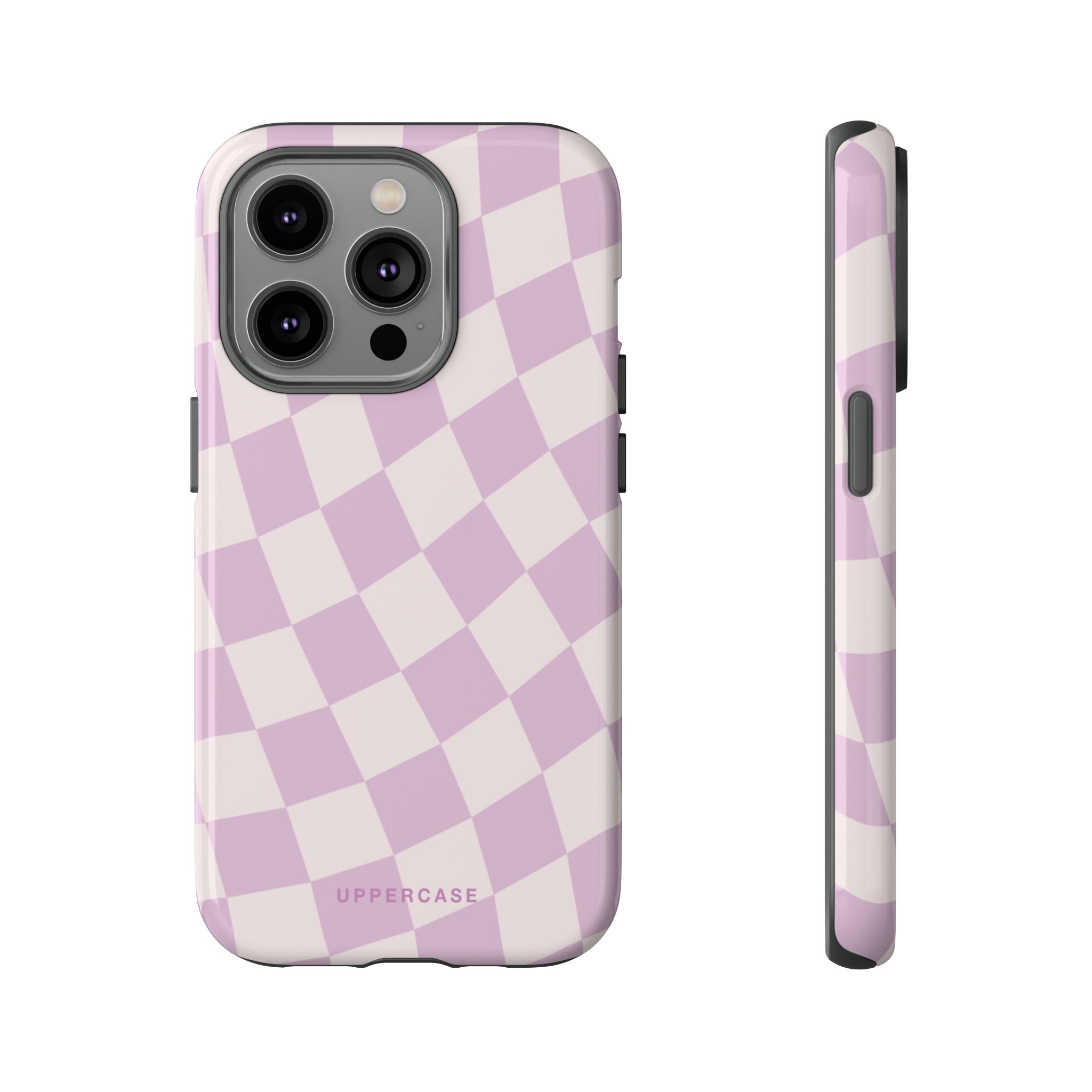 Wavy Check - Powder Pink & Heather Purple - Strong Case