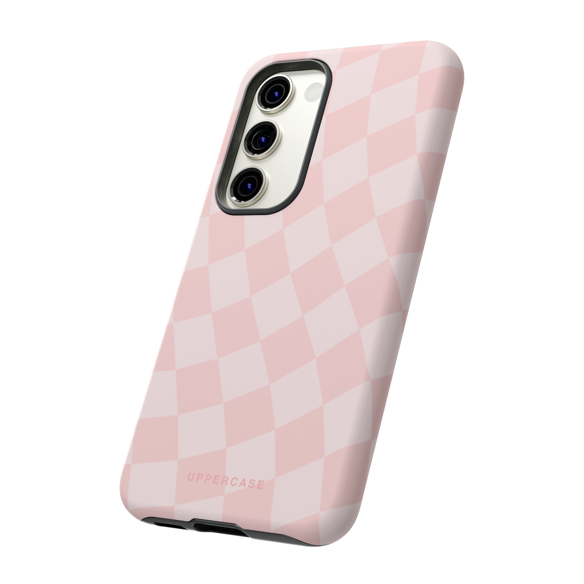 Wavy Check - Baby Pink - Strong Case