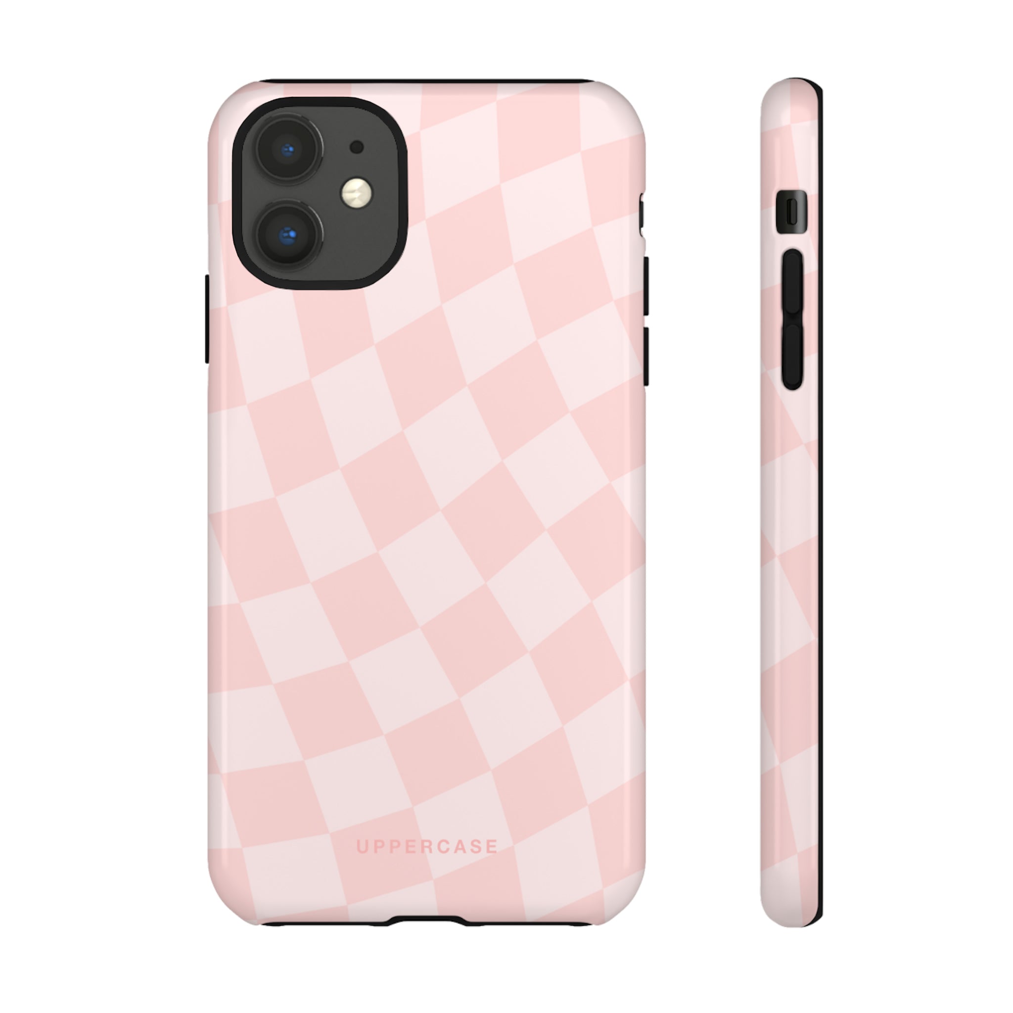 Wavy Check - Baby Pink - Strong Case