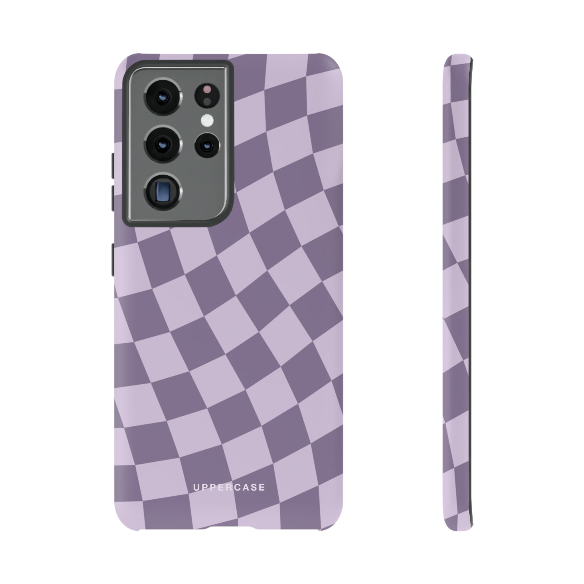 Wavy Check - Lavender and Mauve Purple - Strong Case