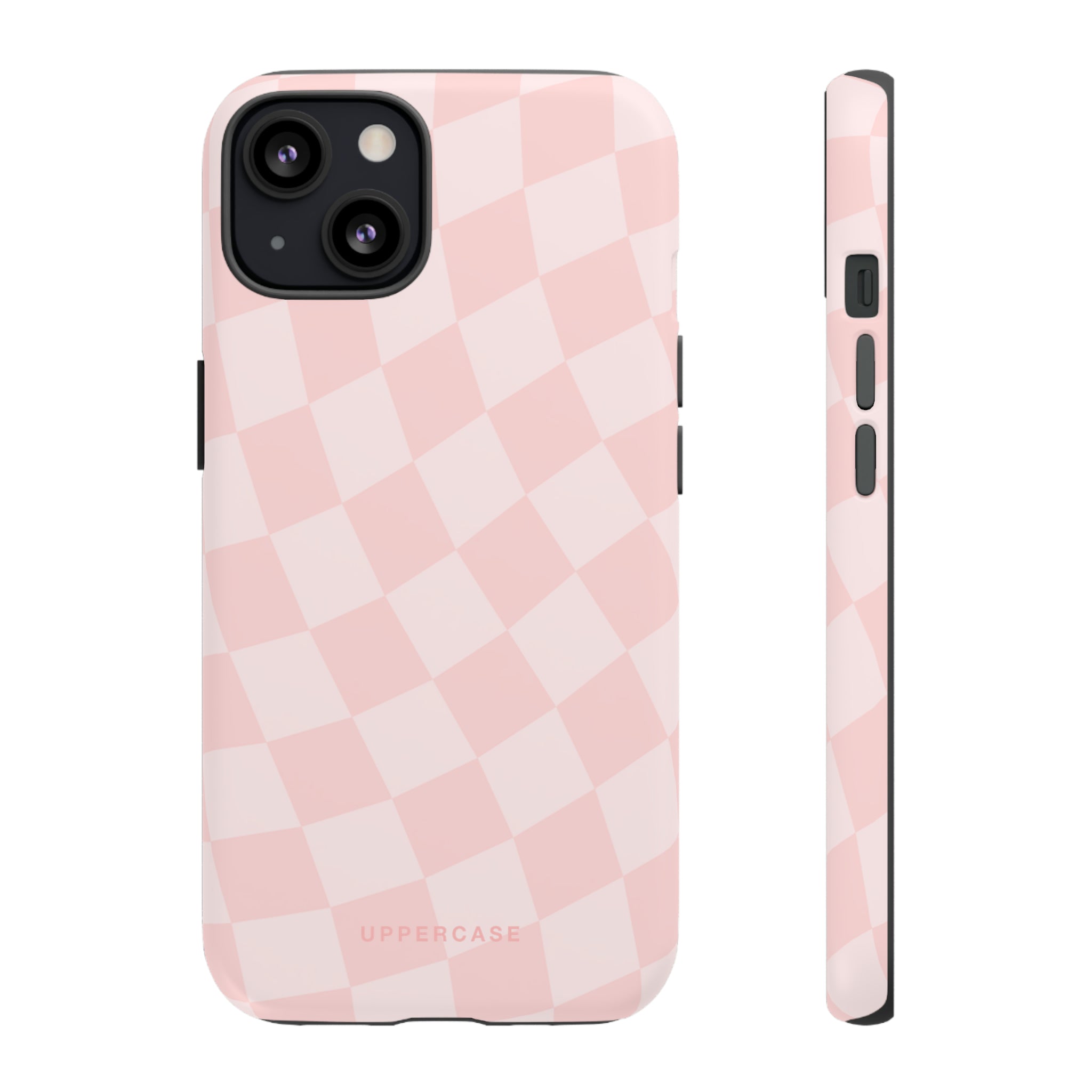 Wavy Check - Baby Pink - Strong Case