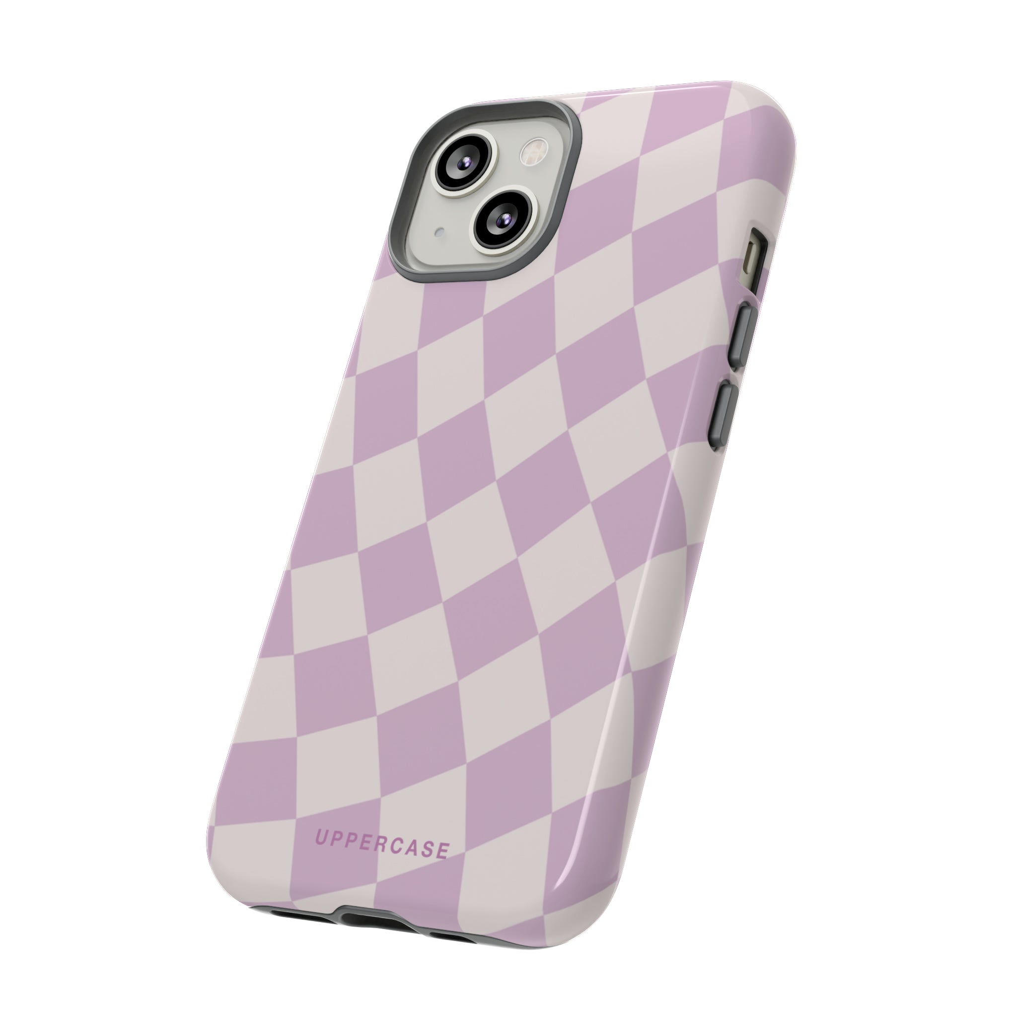 Wavy Check - Powder Pink & Heather Purple - Strong Case