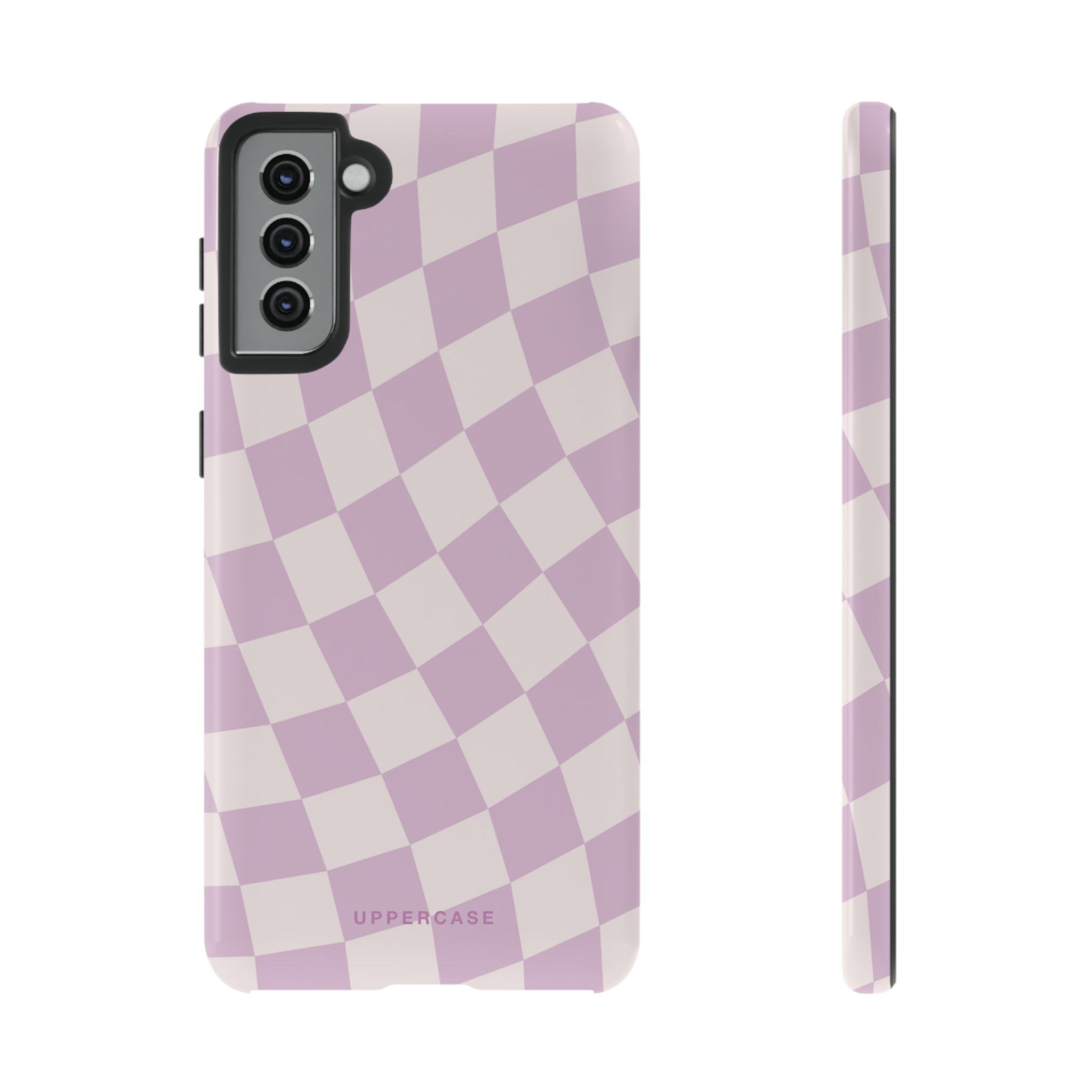 Wavy Check - Powder Pink & Heather Purple - Strong Case