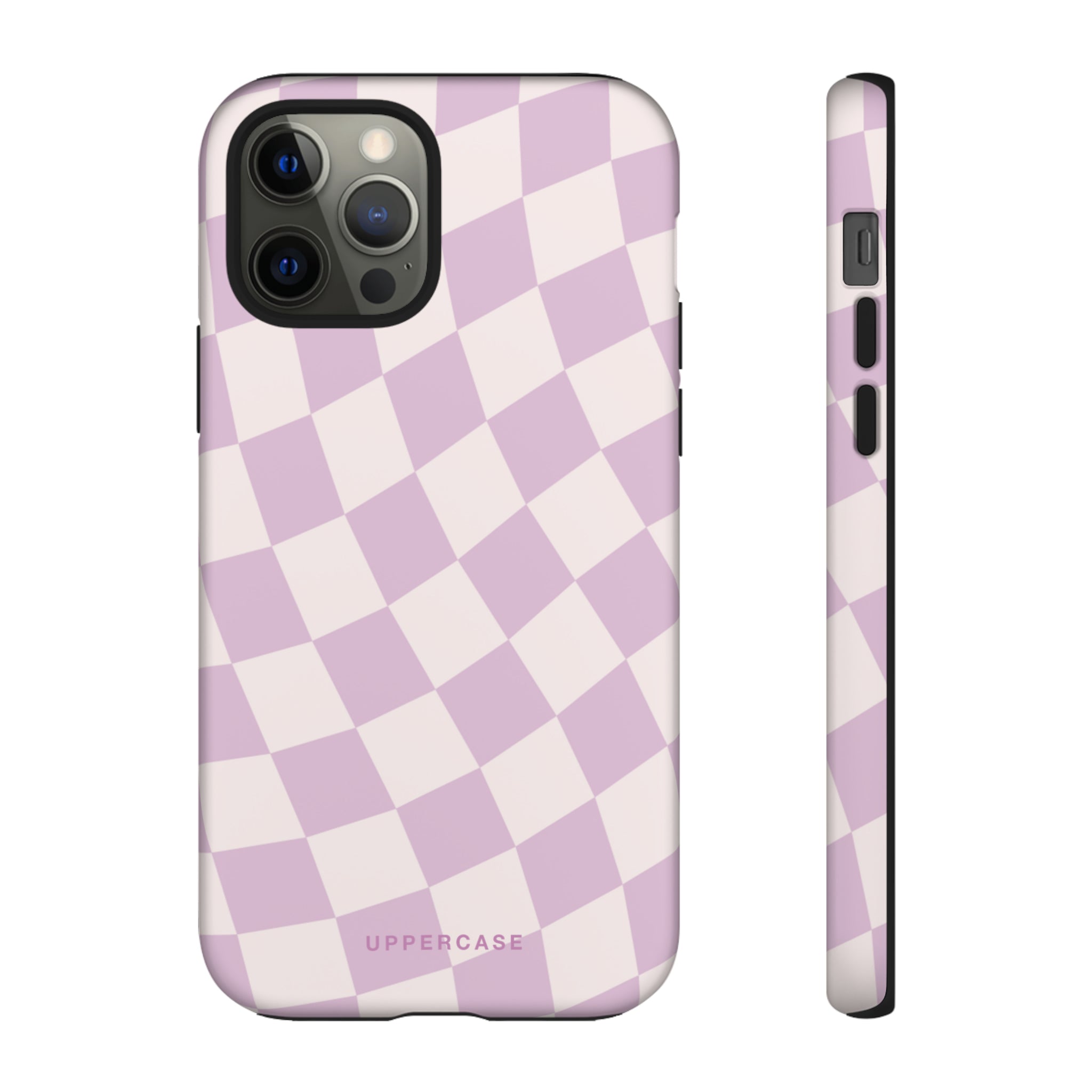 Wavy Check - Powder Pink & Heather Purple - Strong Case